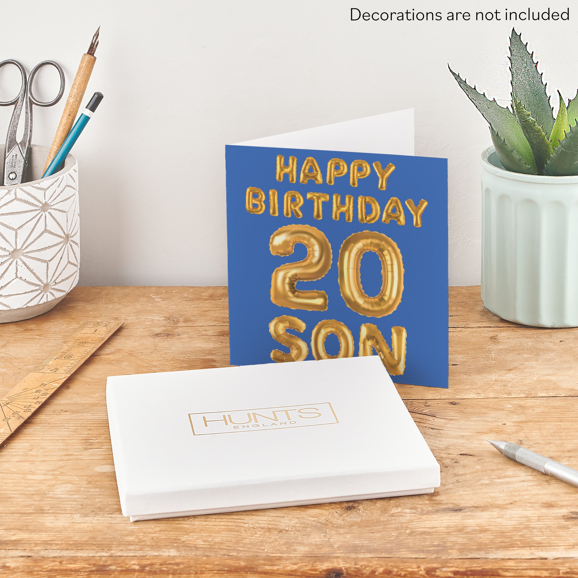 Boxed 20th Son Birthday Card Balloon - Default Title (B0D5RP7NXQ)