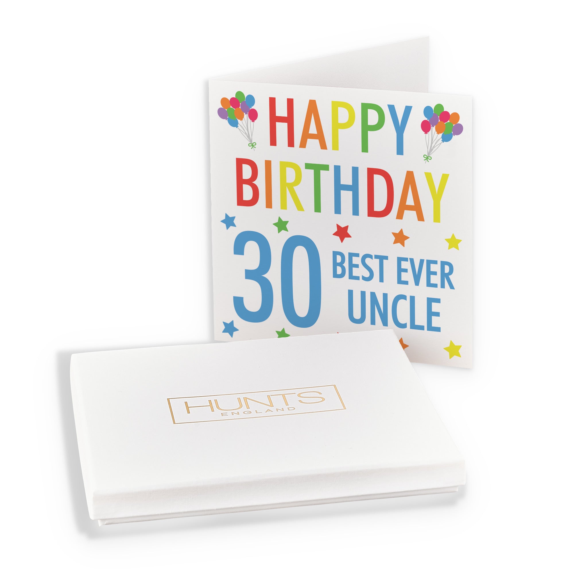 Boxed 30th Uncle Birthday Card Colourful - Default Title (B0D5RP8GHM)