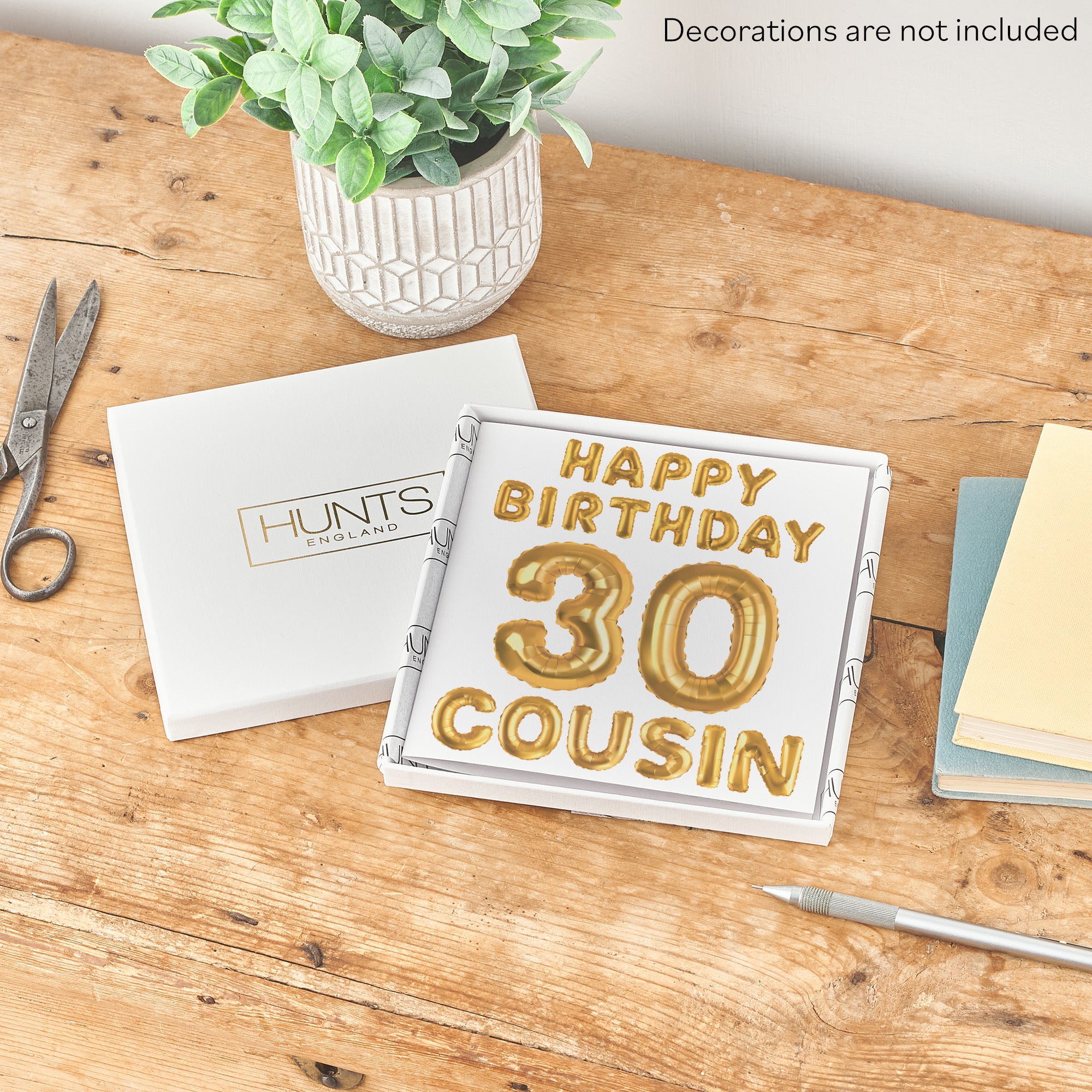 Boxed 30th Cousin Birthday Card Balloon - Default Title (B0D5RP8YF4)