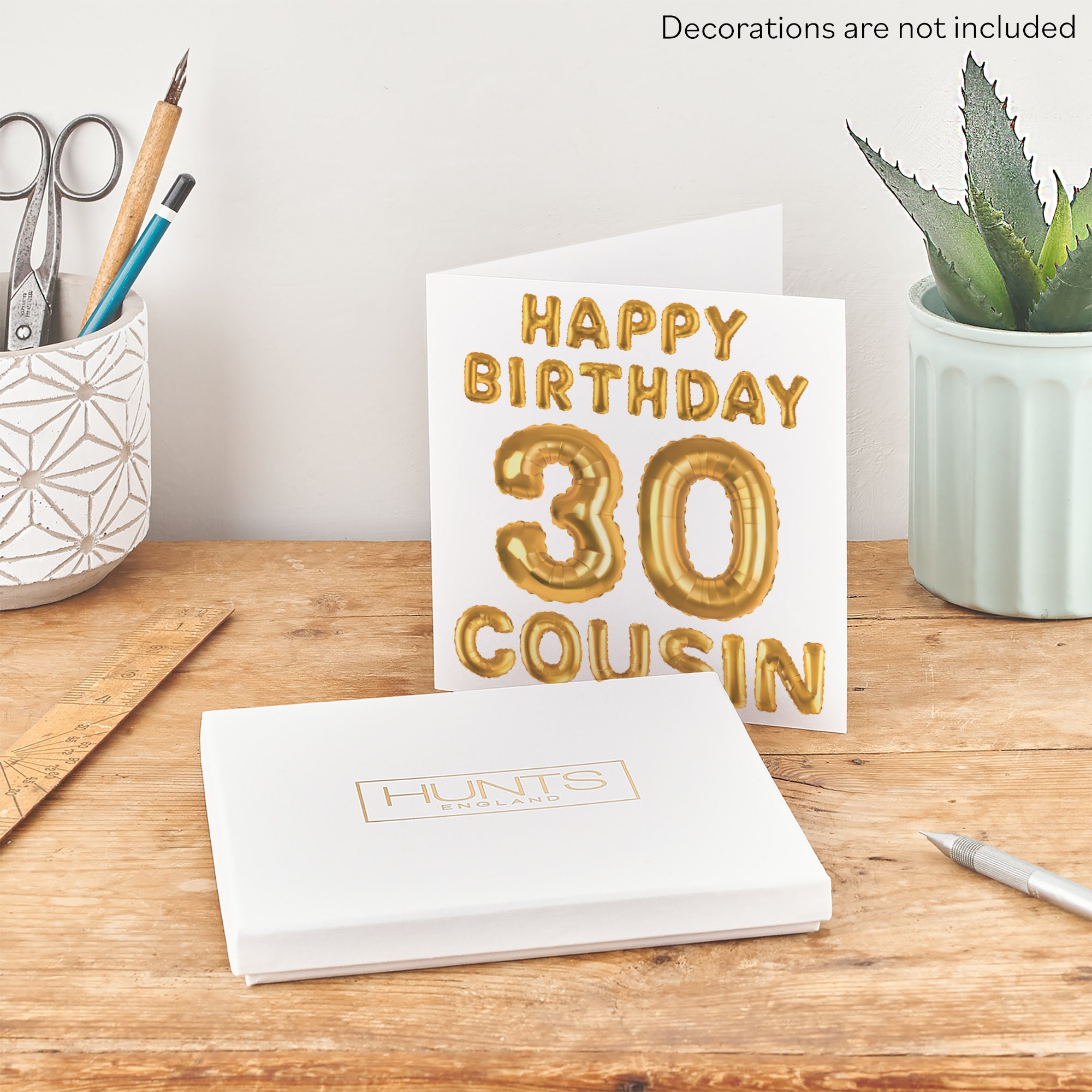 Boxed 30th Cousin Birthday Card Balloon - Default Title (B0D5RP8YF4)