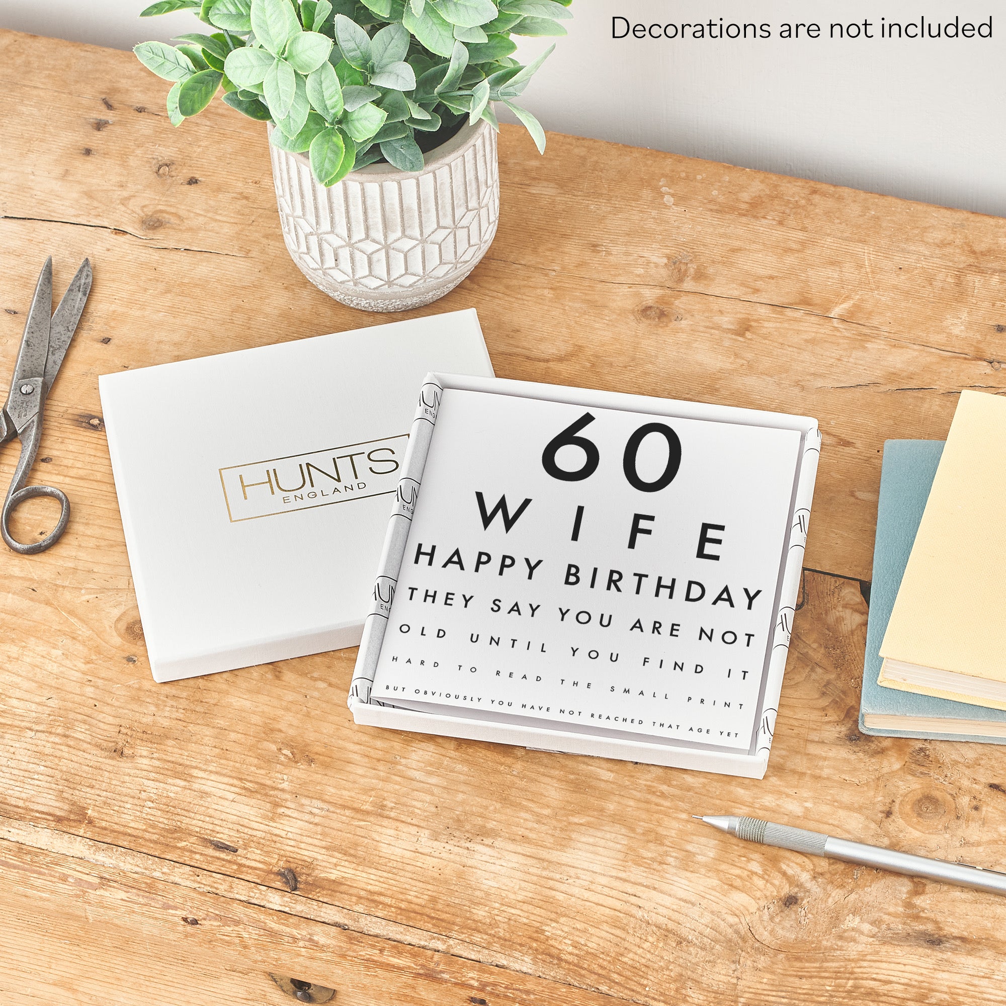 Boxed 60th Wife Eye Sight Joke Birthday Card Letters - Default Title (B0D5RPB6Z3)