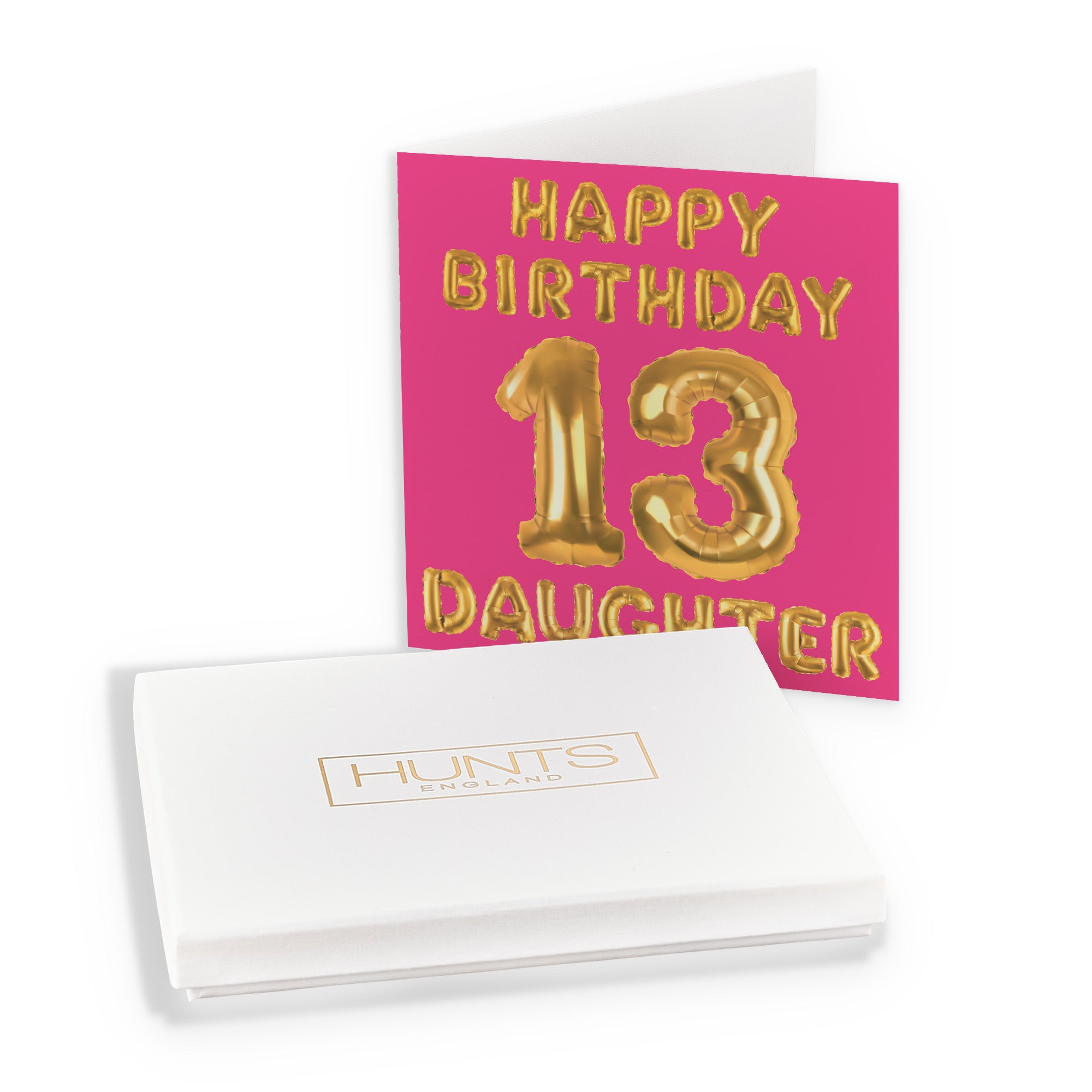 Boxed 13th Daughter Birthday Card Balloon - Default Title (B0D5RPBN3L)