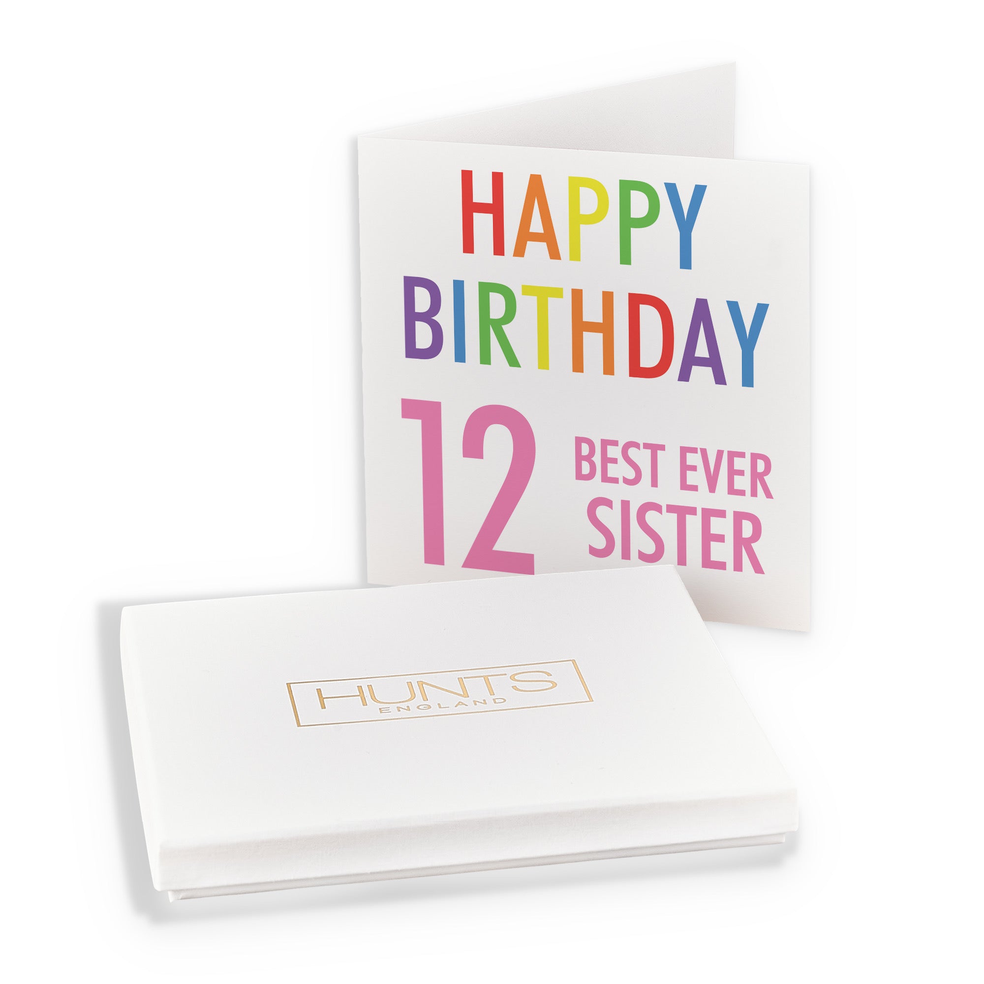 Boxed 12th Sister Birthday Card Colourful - Default Title (B0D5RPK6DZ)