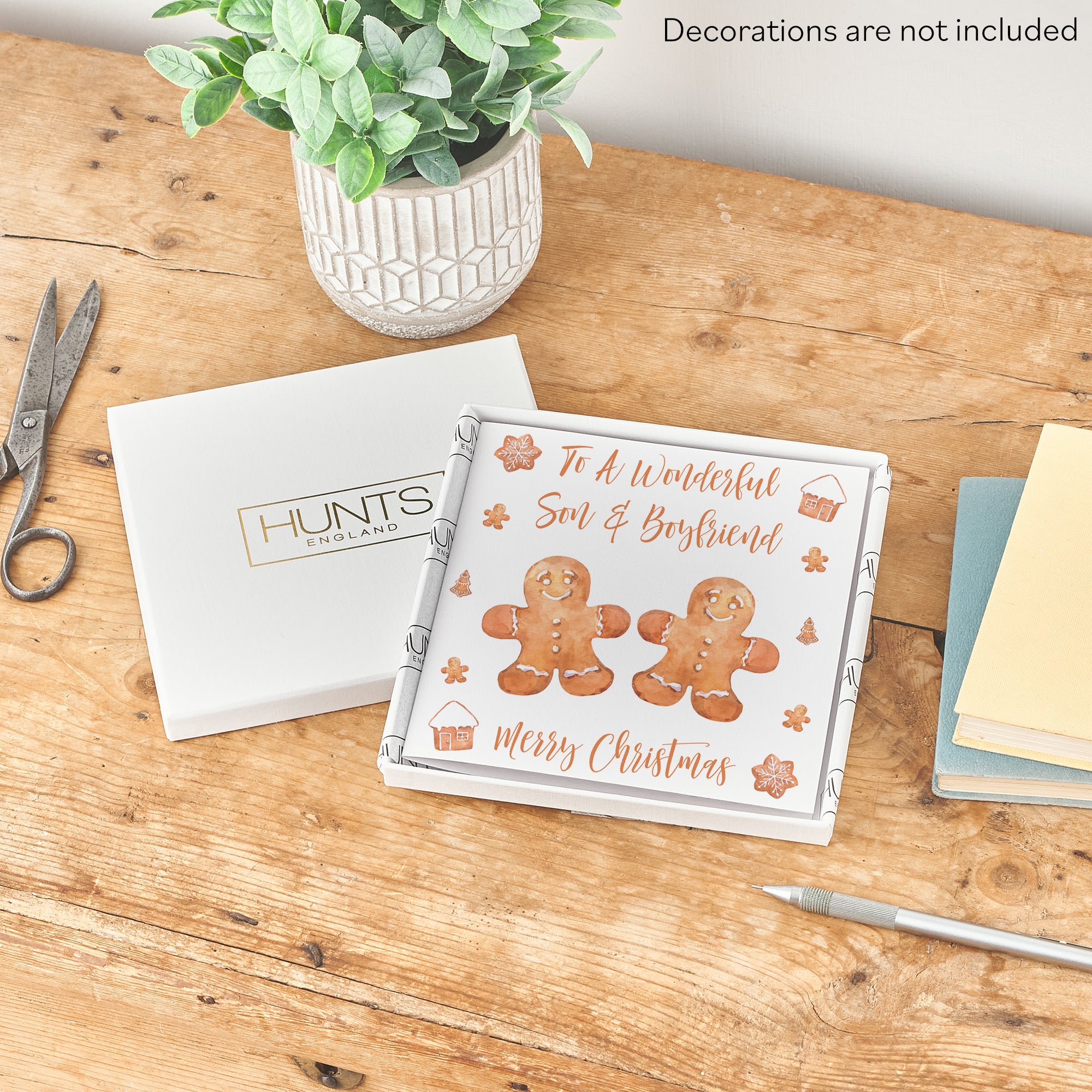 Boxed Son And Boyfriend Gingerbread Christmas Card - Default Title (B0D5RPLJL1)