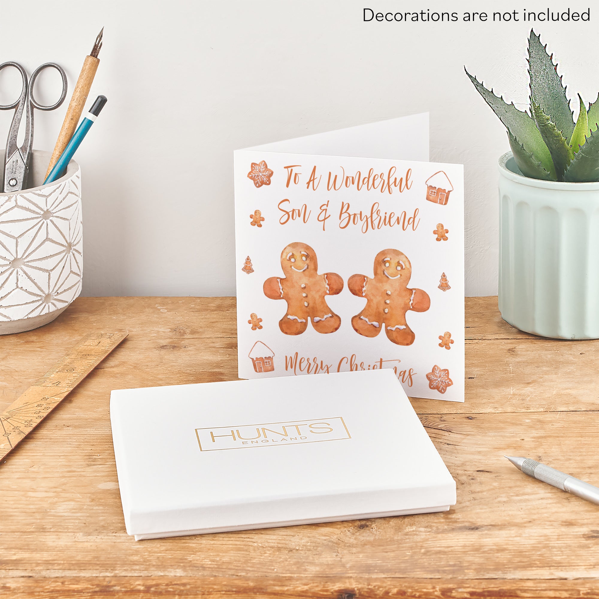 Boxed Son And Boyfriend Gingerbread Christmas Card - Default Title (B0D5RPLJL1)