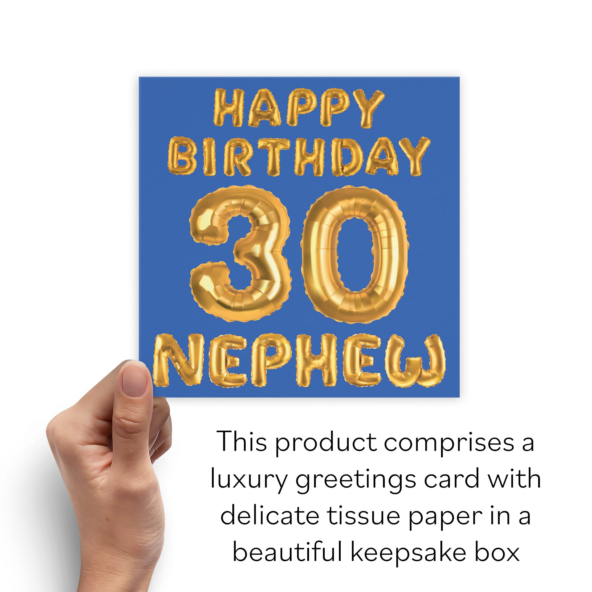 Boxed 30th Nephew Birthday Card Balloon - Default Title (B0D5RPLP4F)