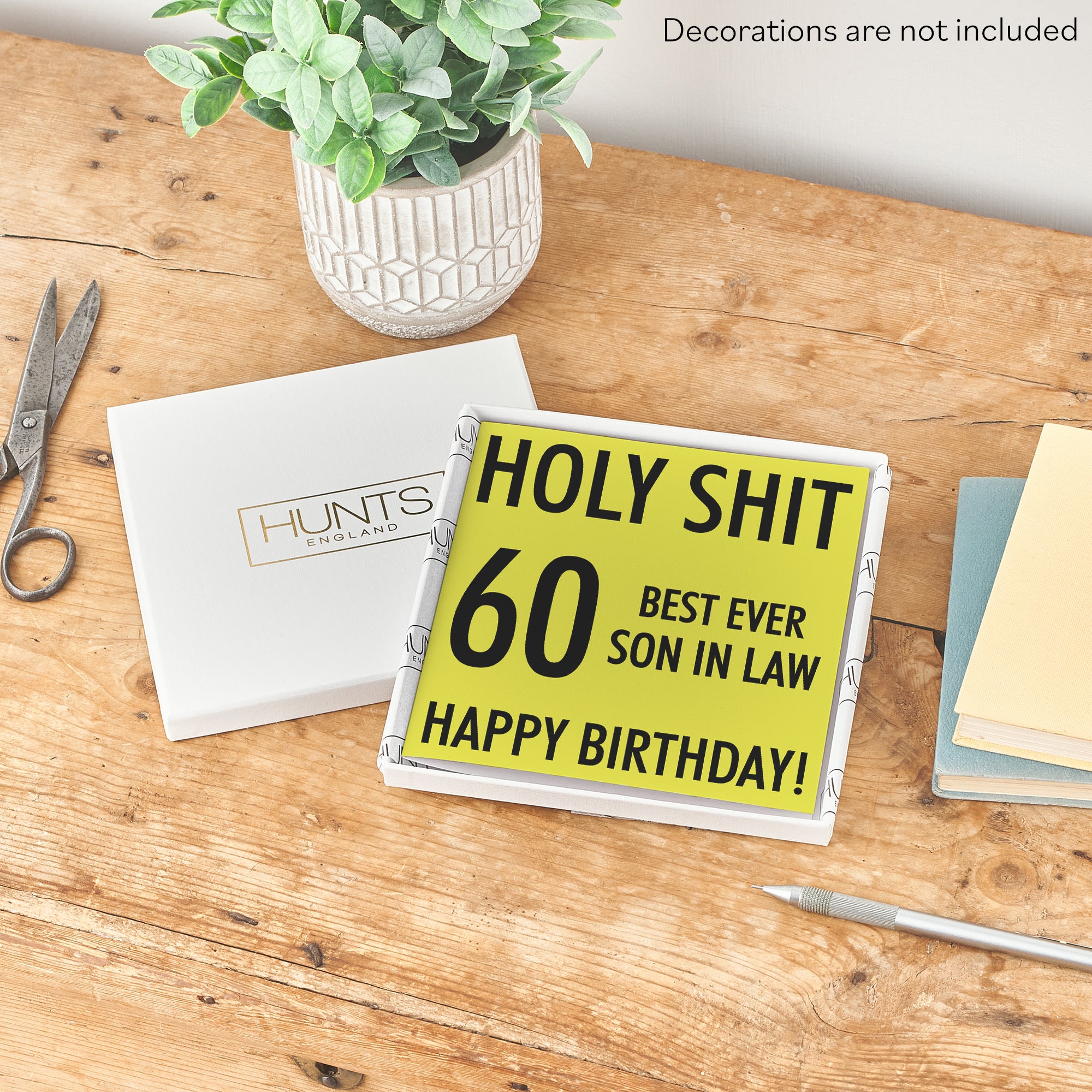 Boxed 60th Son In Law Birthday Card Holy Shit - Default Title (B0D5RPMV1M)