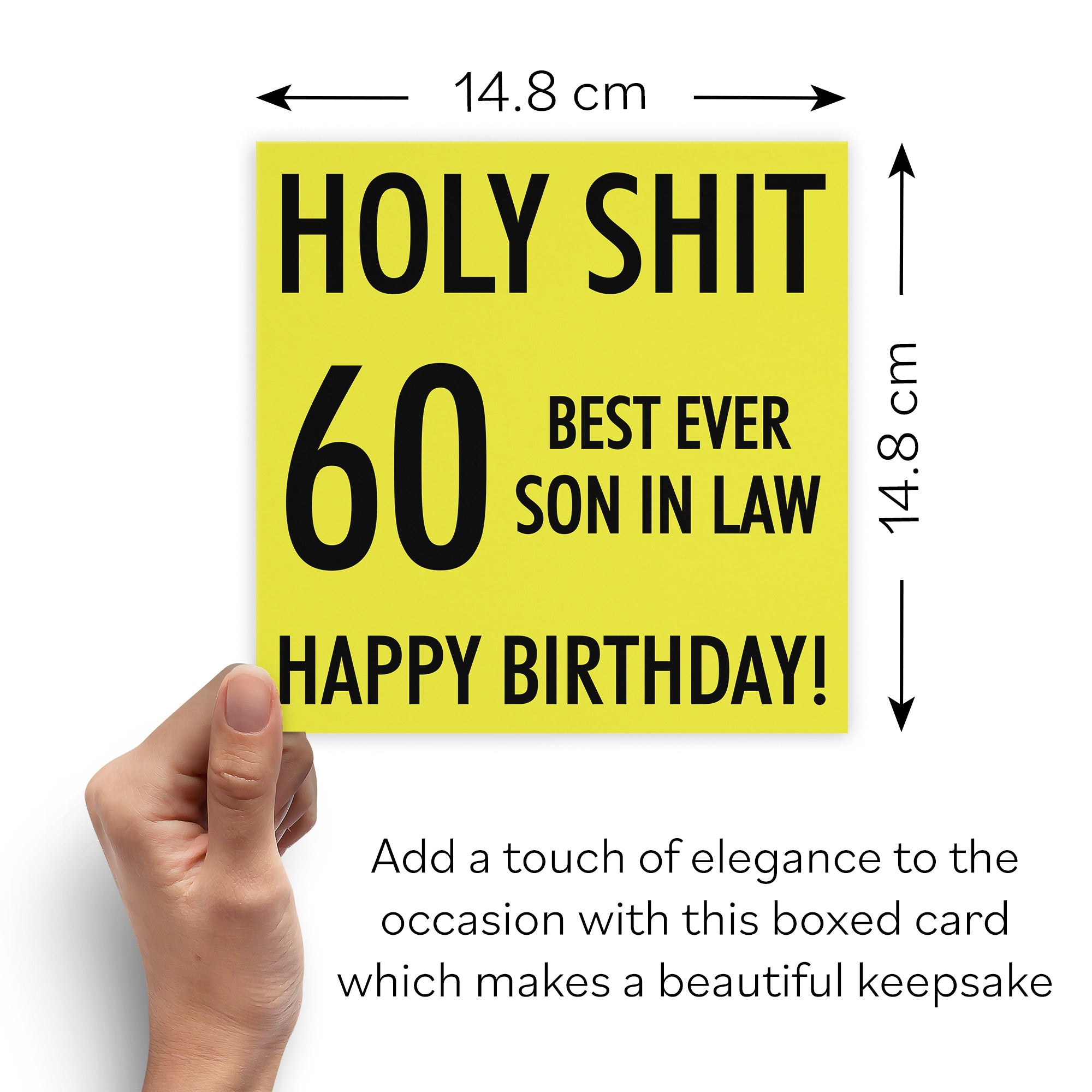 Boxed 60th Son In Law Birthday Card Holy Shit - Default Title (B0D5RPMV1M)