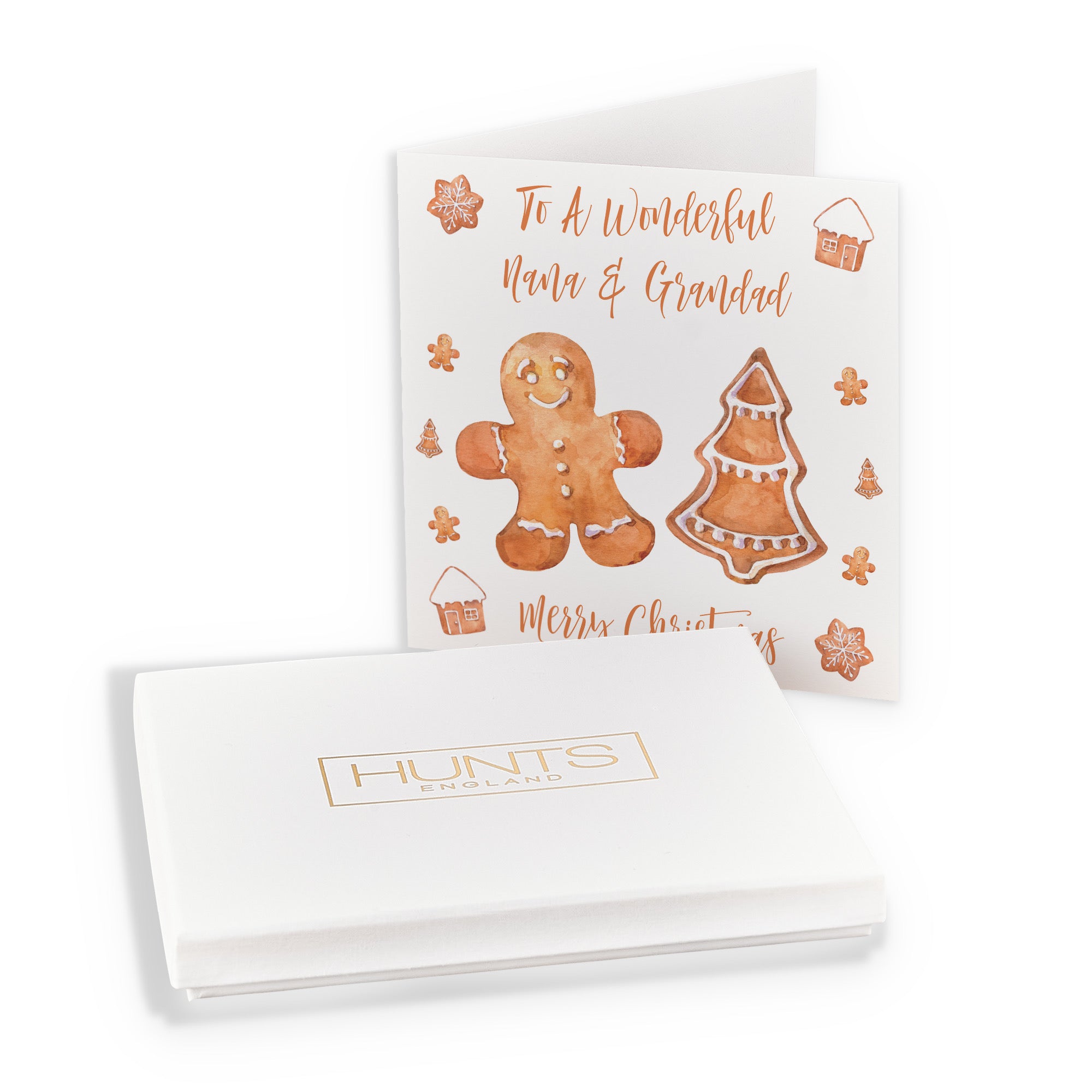 Boxed Nana And Grandad Gingerbread Christmas Card - Default Title (B0D5RPNFVC)