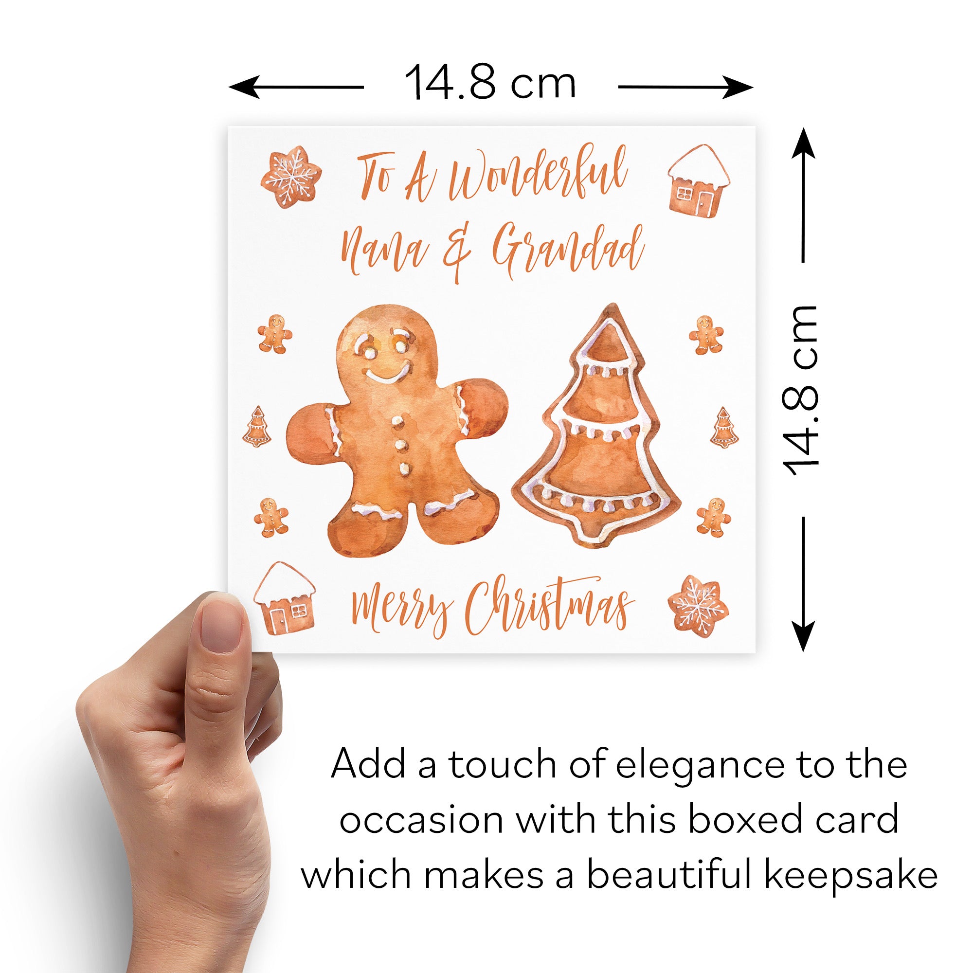 Boxed Nana And Grandad Gingerbread Christmas Card - Default Title (B0D5RPNFVC)