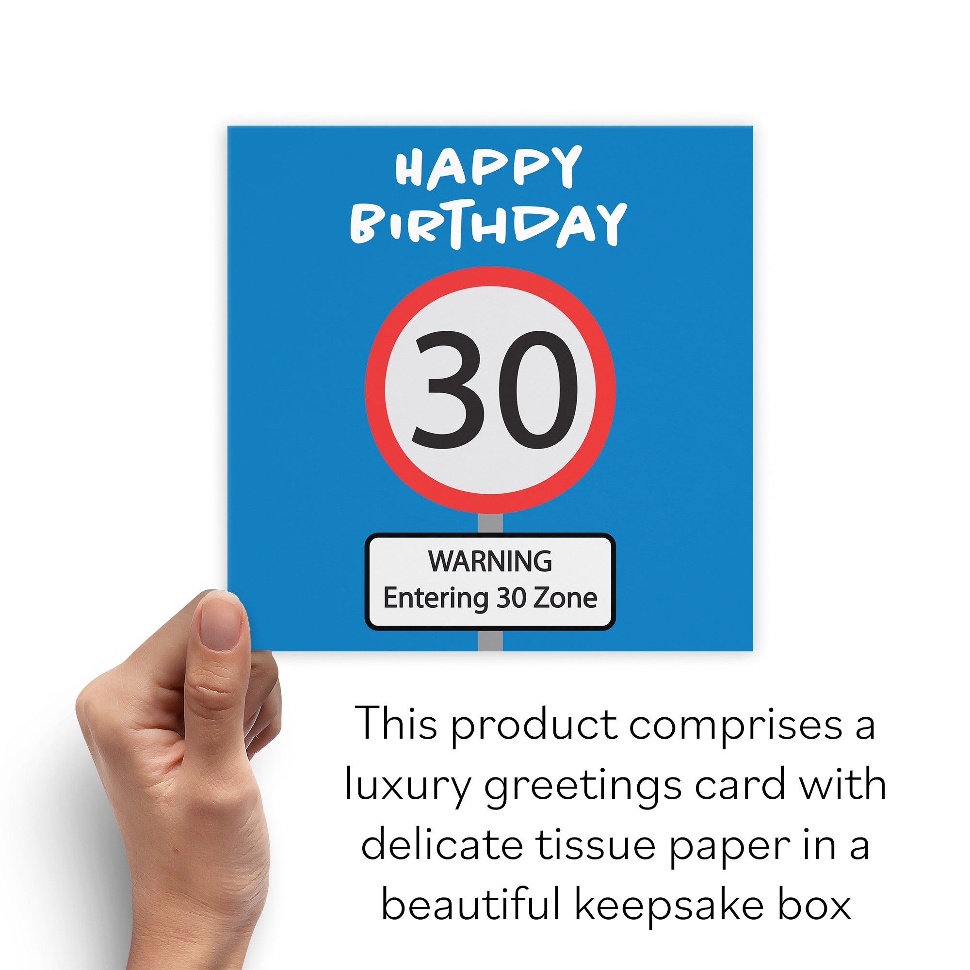 Boxed 30th Birthday Card Road Sign - Default Title (B0D5RPQ6KX)