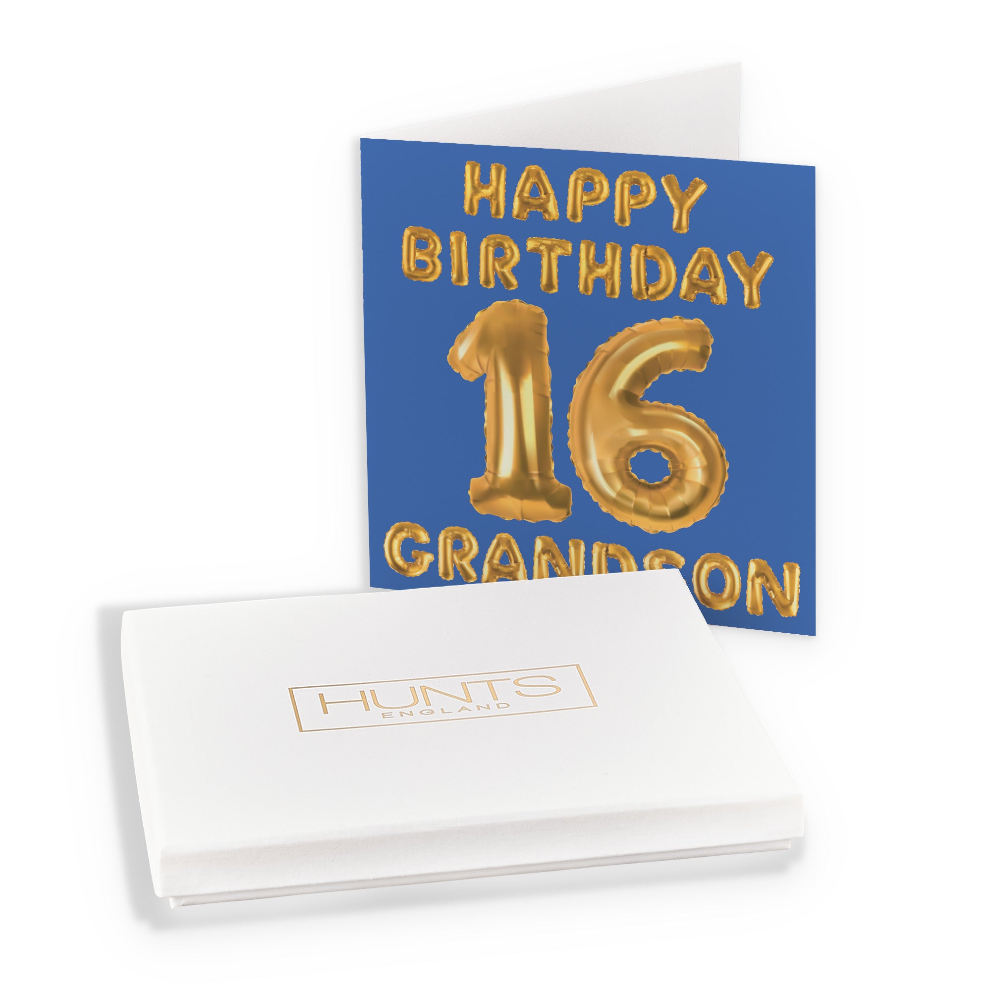 Boxed 16th Grandson Birthday Card Balloon - Default Title (B0D5RPQL5K)