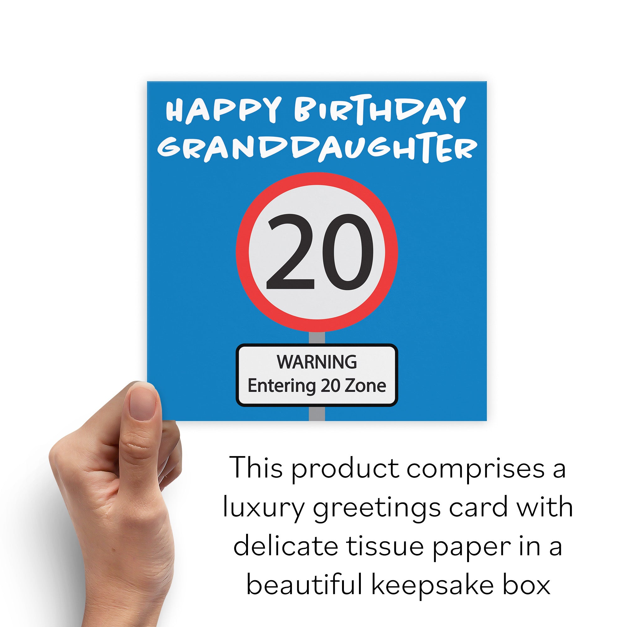 Boxed 20th Granddaughter Birthday Card Road Sign - Default Title (B0D5RPRCSS)