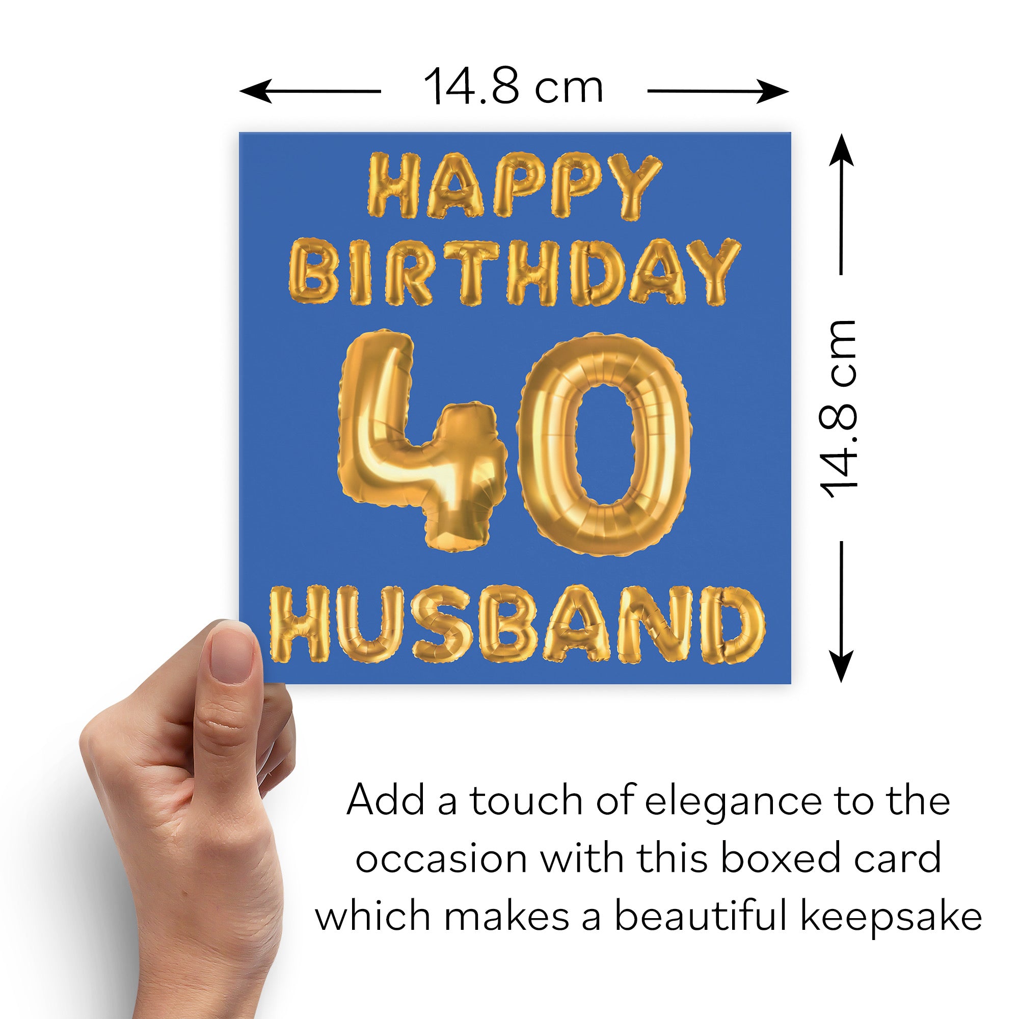 Boxed 40th Husband Birthday Card Balloon - Default Title (B0D5RPTP6G)