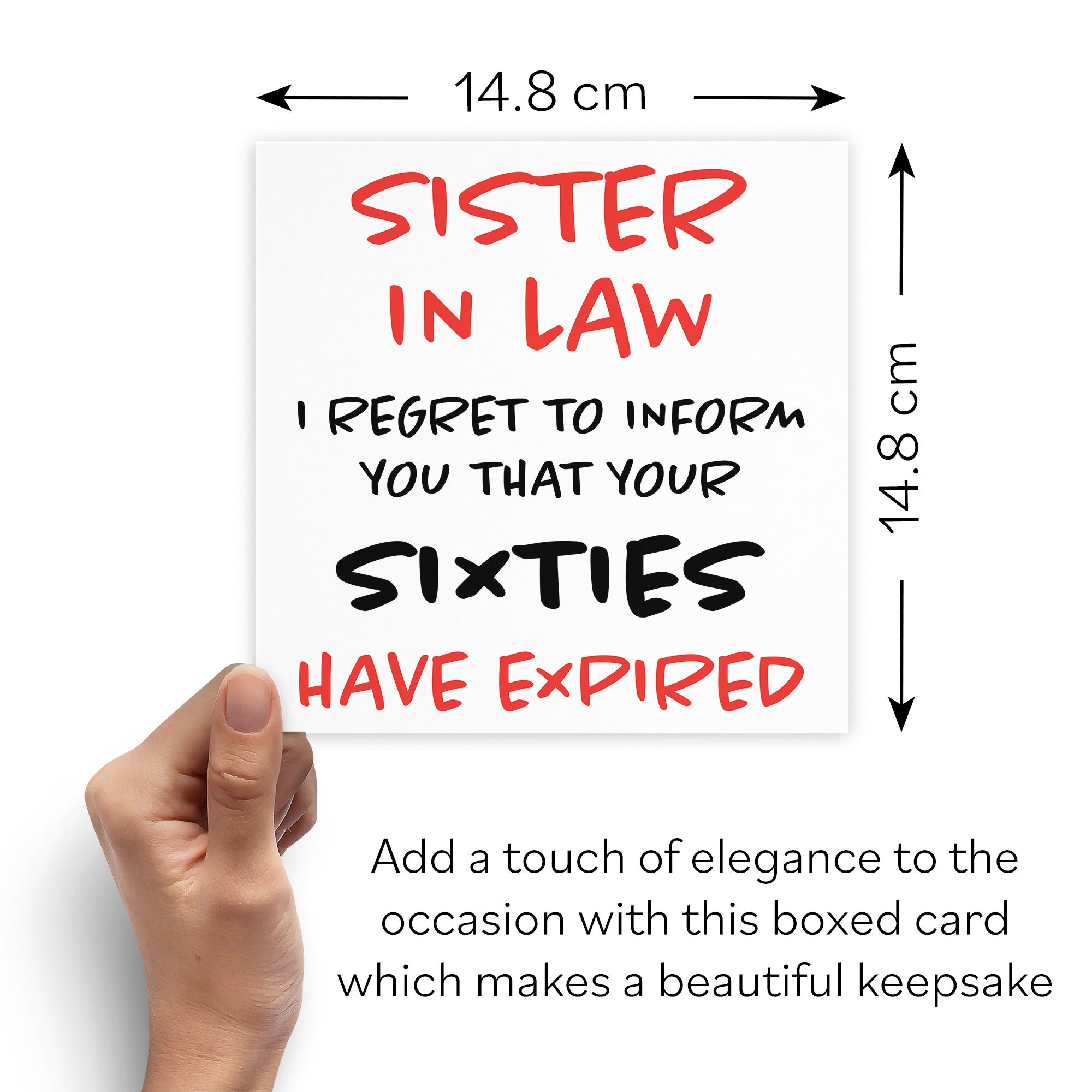 Boxed 70th Sister In Law Birthday Card Retro - Default Title (B0D5RPV422)