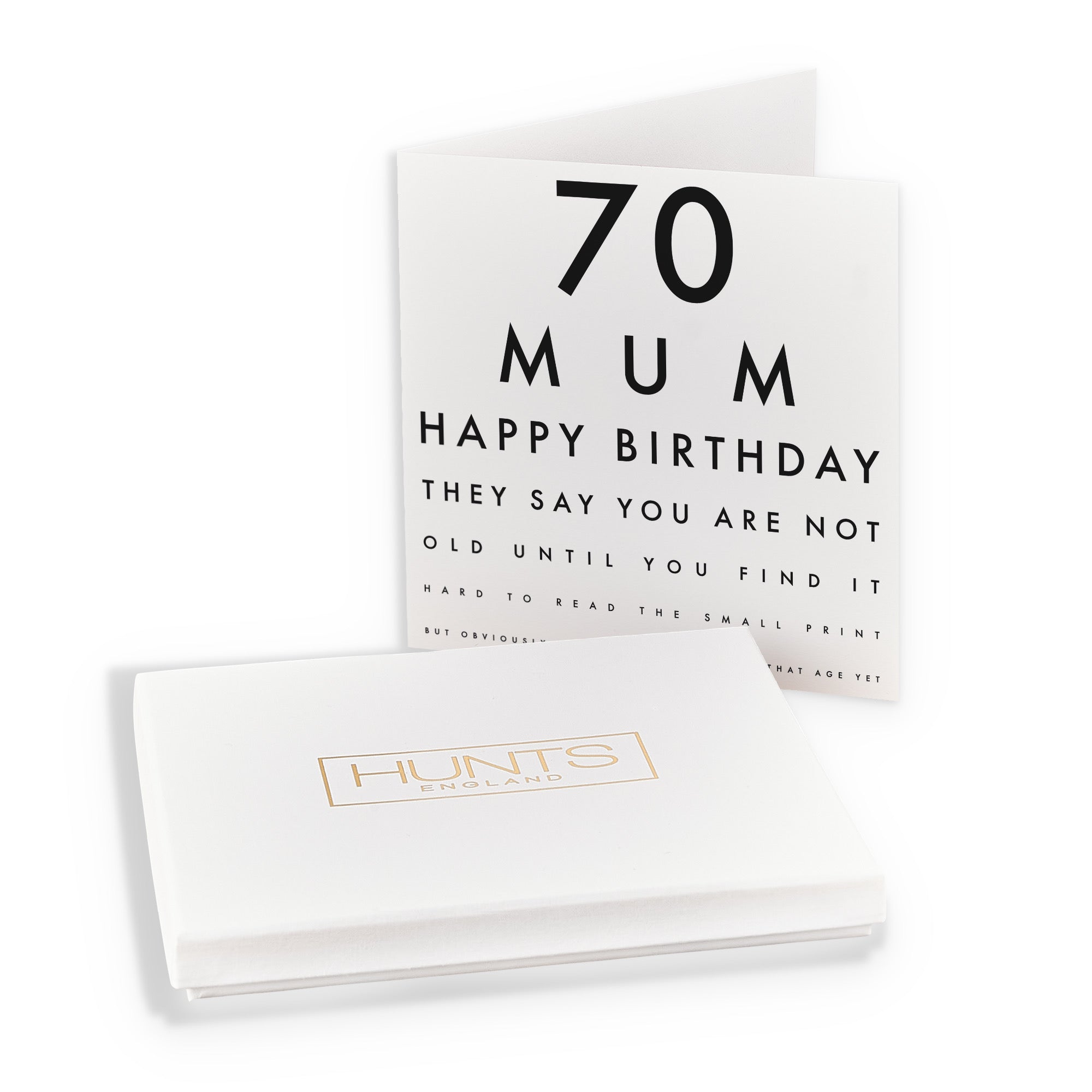 Boxed 70th Mum Eye Sight Joke Birthday Card Letters - Default Title (B0D5RPVH52)