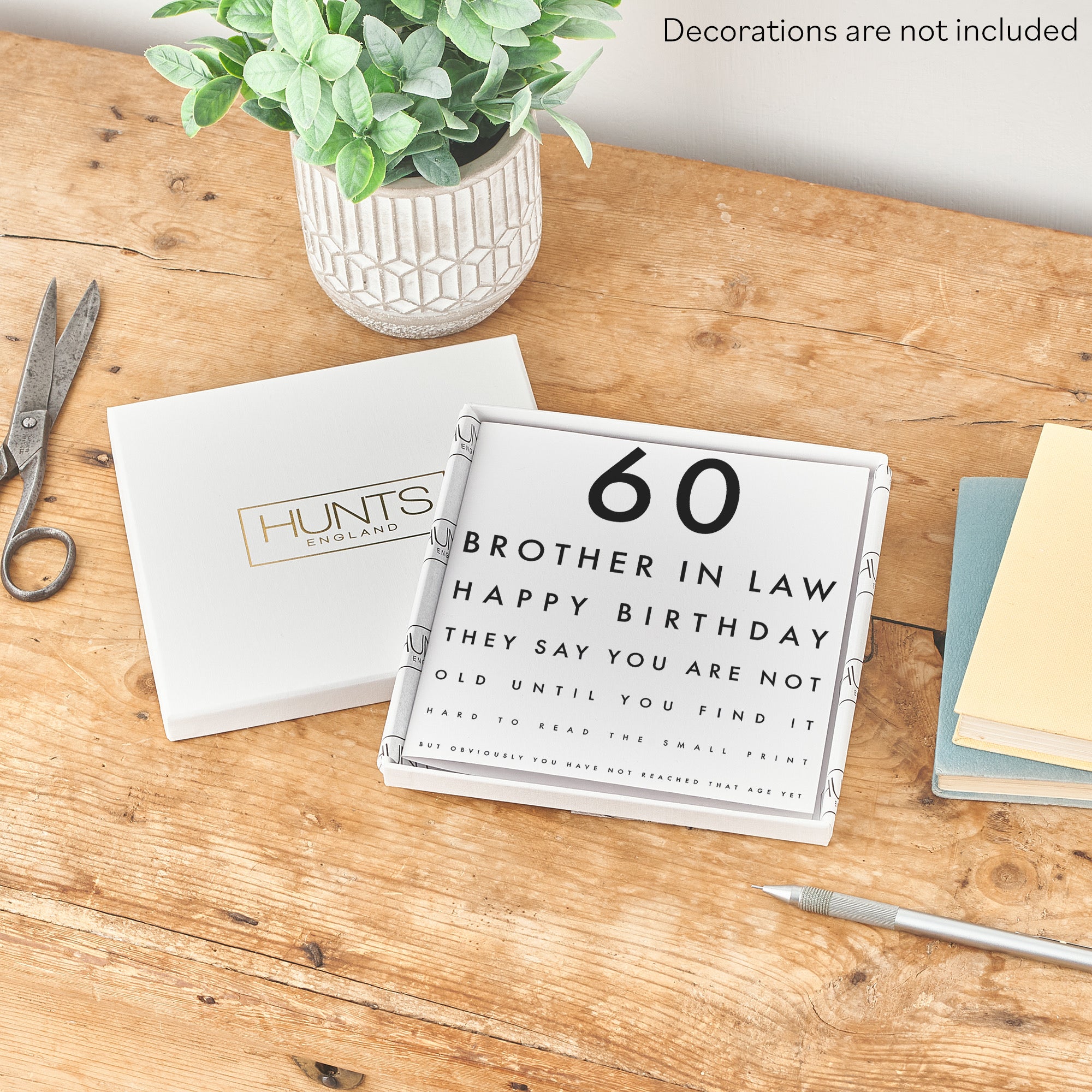 Boxed 60th Brother In Law Eye Sight Joke Birthday Card Letters - Default Title (B0D5RPVJG7)