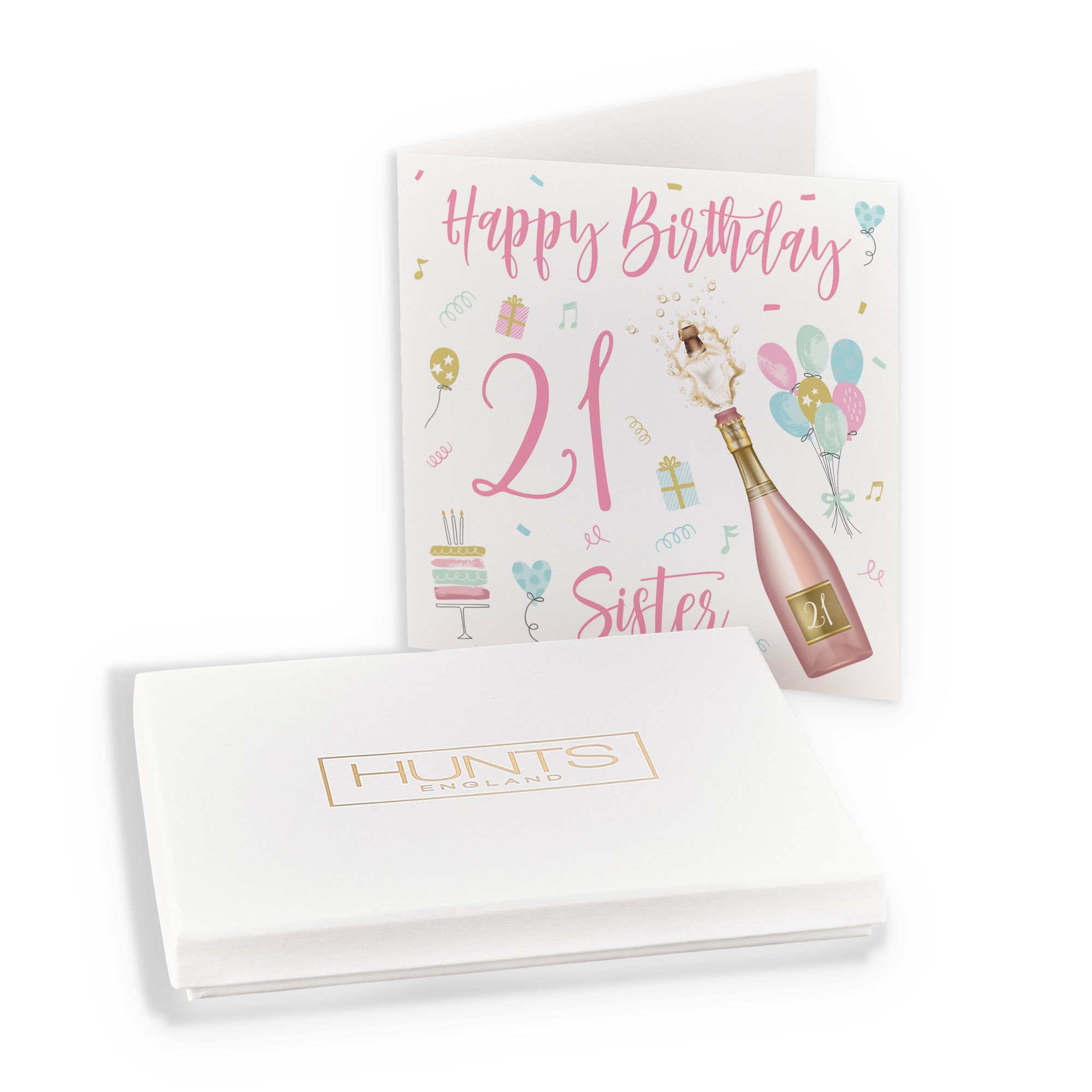 Boxed 21st Sister Birthday Card Champagne - Default Title (B0D5RPYC2X)