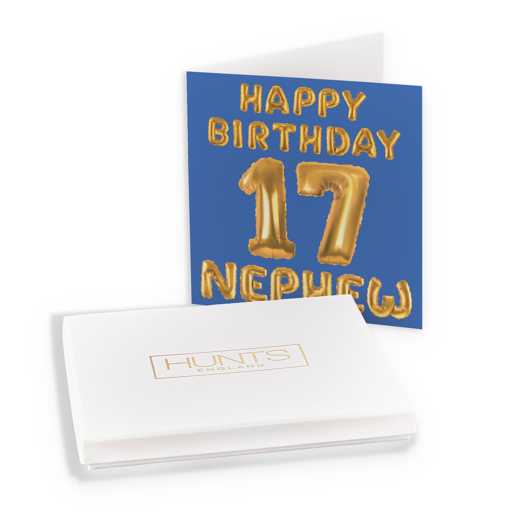 Boxed 17th Nephew Birthday Card Balloon - Default Title (B0D5RPYC58)