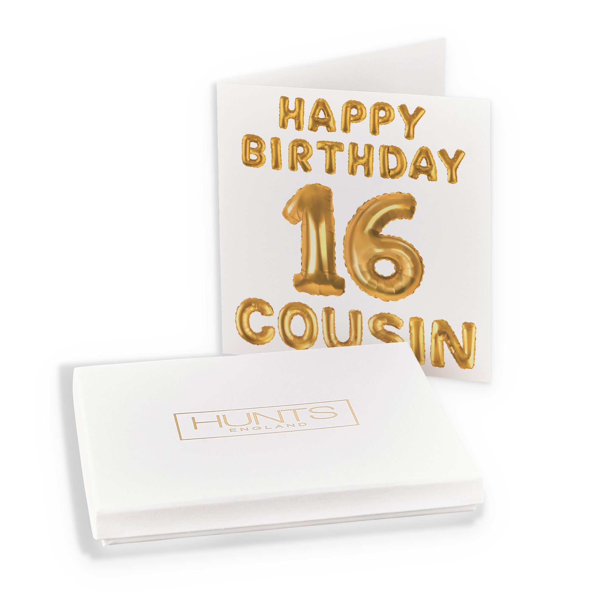 Boxed 16th Cousin Birthday Card Balloon - Default Title (B0D5RQ4RMW)