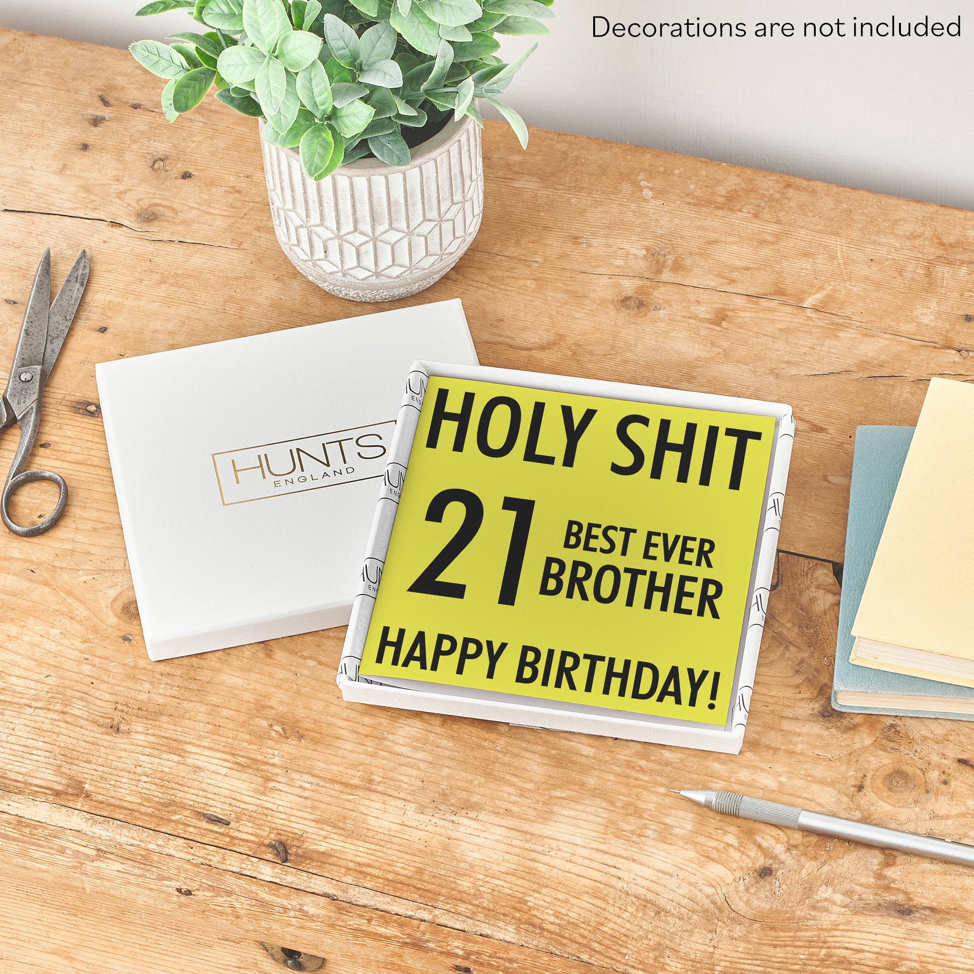 Boxed 21st Brother Birthday Card Holy Shit - Default Title (B0D5RQGH72)