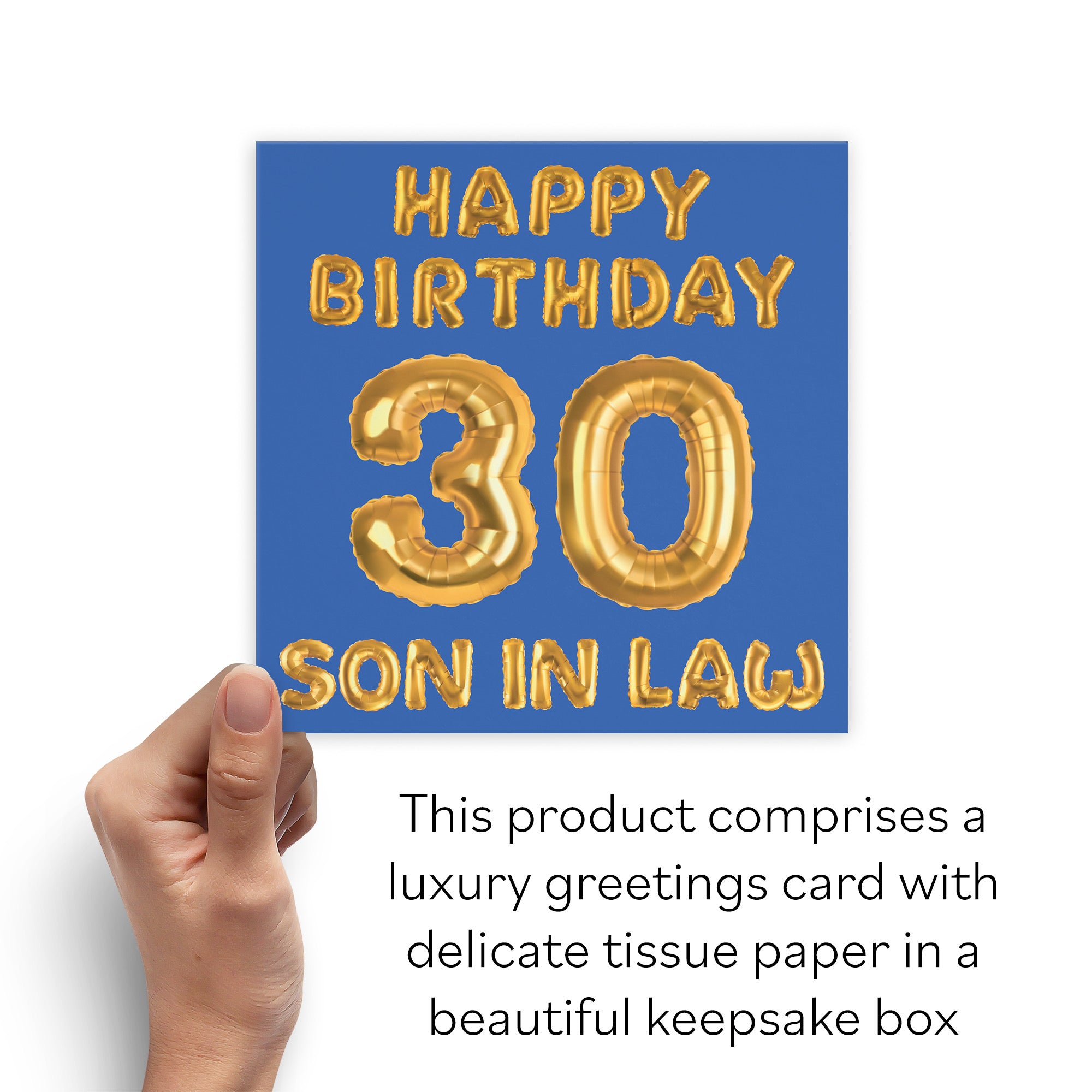 Boxed 30th Son In Law Birthday Card Balloon - Default Title (B0D5RQH1S8)