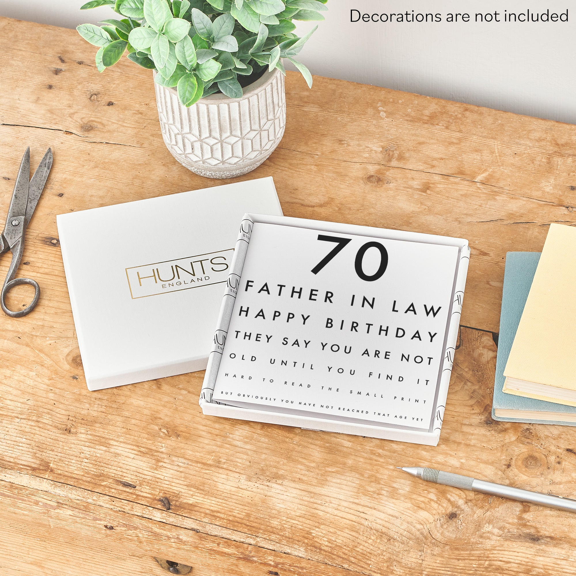 Boxed 70th Father In Law Funny Eye Sight Birthday Card Letters - Default Title (B0D5RQH9JS)