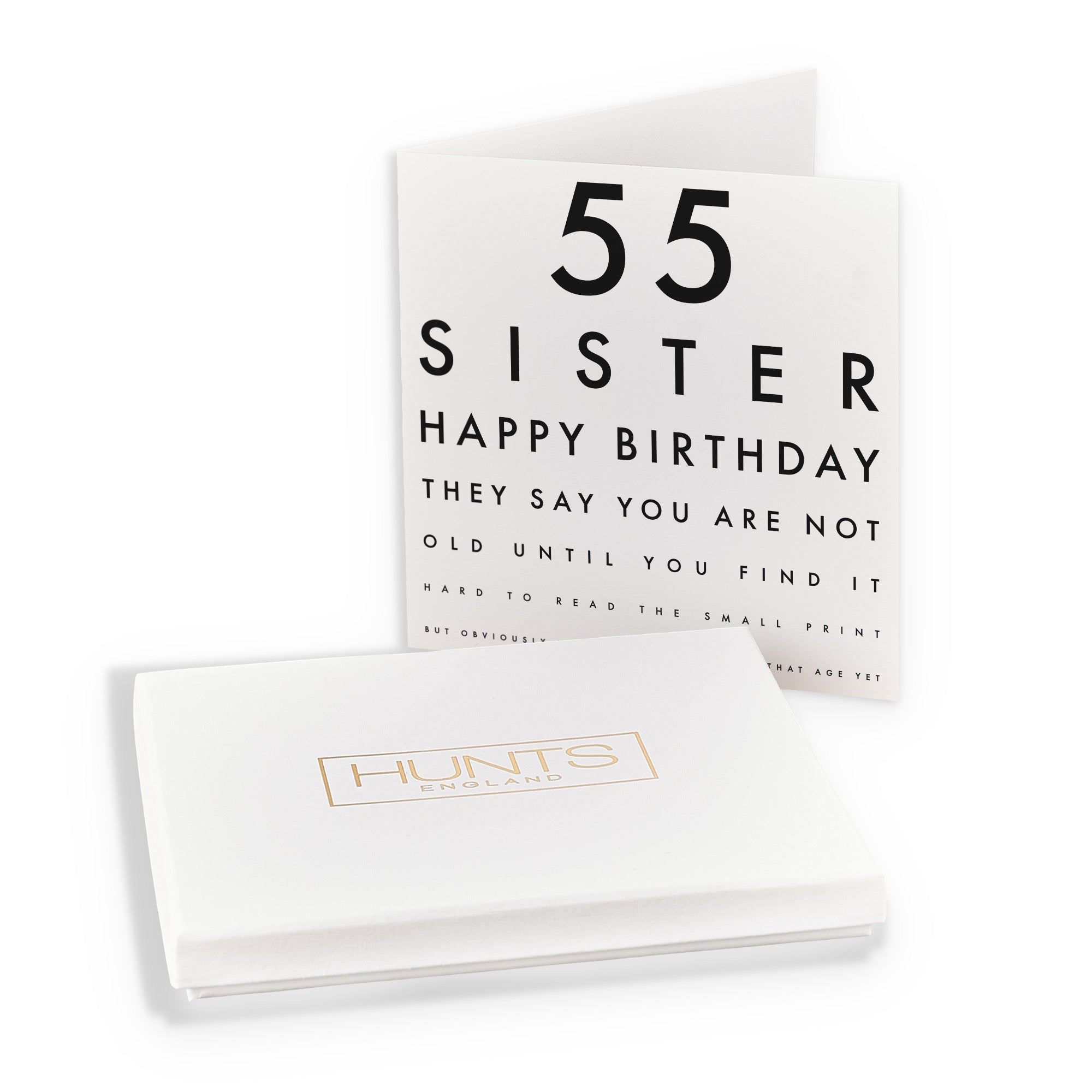 Boxed 55th Sister Eye Sight Joke Birthday Card Letters - Default Title (B0D5RQJYVY)