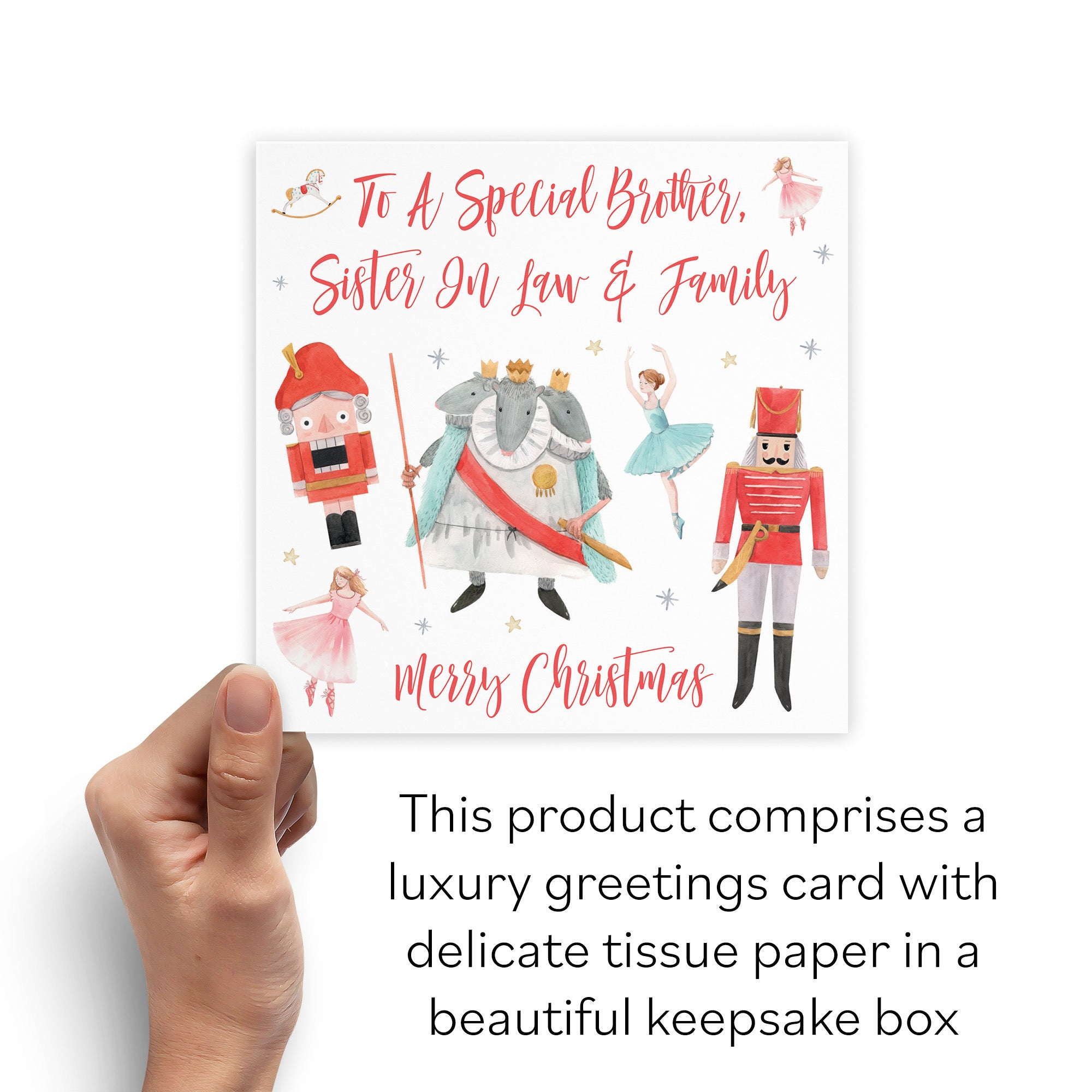 Boxed Brother, Sister In Law And Family Nutcracker Christmas Card - Default Title (B0D5RQPRJZ)