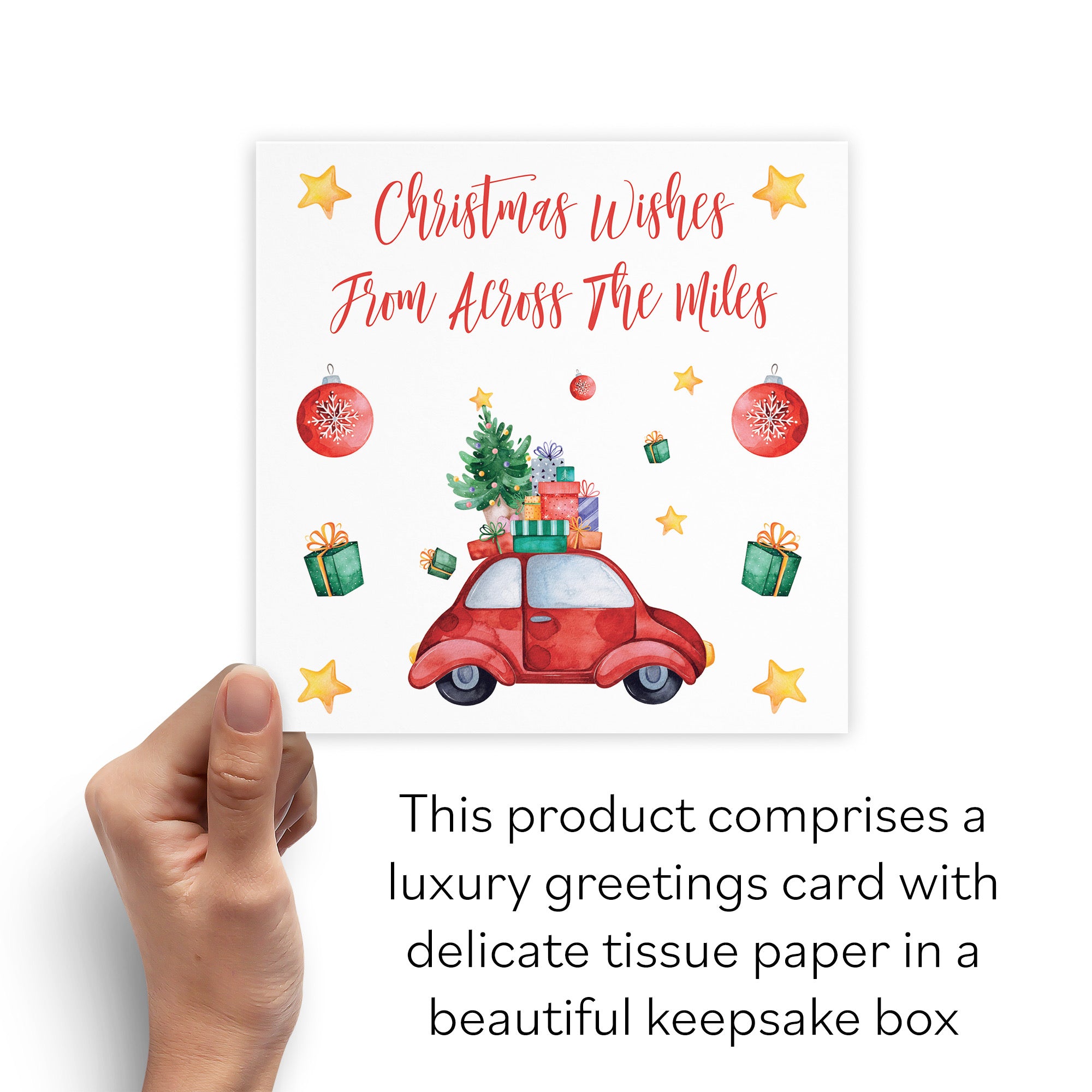 Boxed Across The Miles Christmas Holiday Card - Default Title (B0D5RQR764)