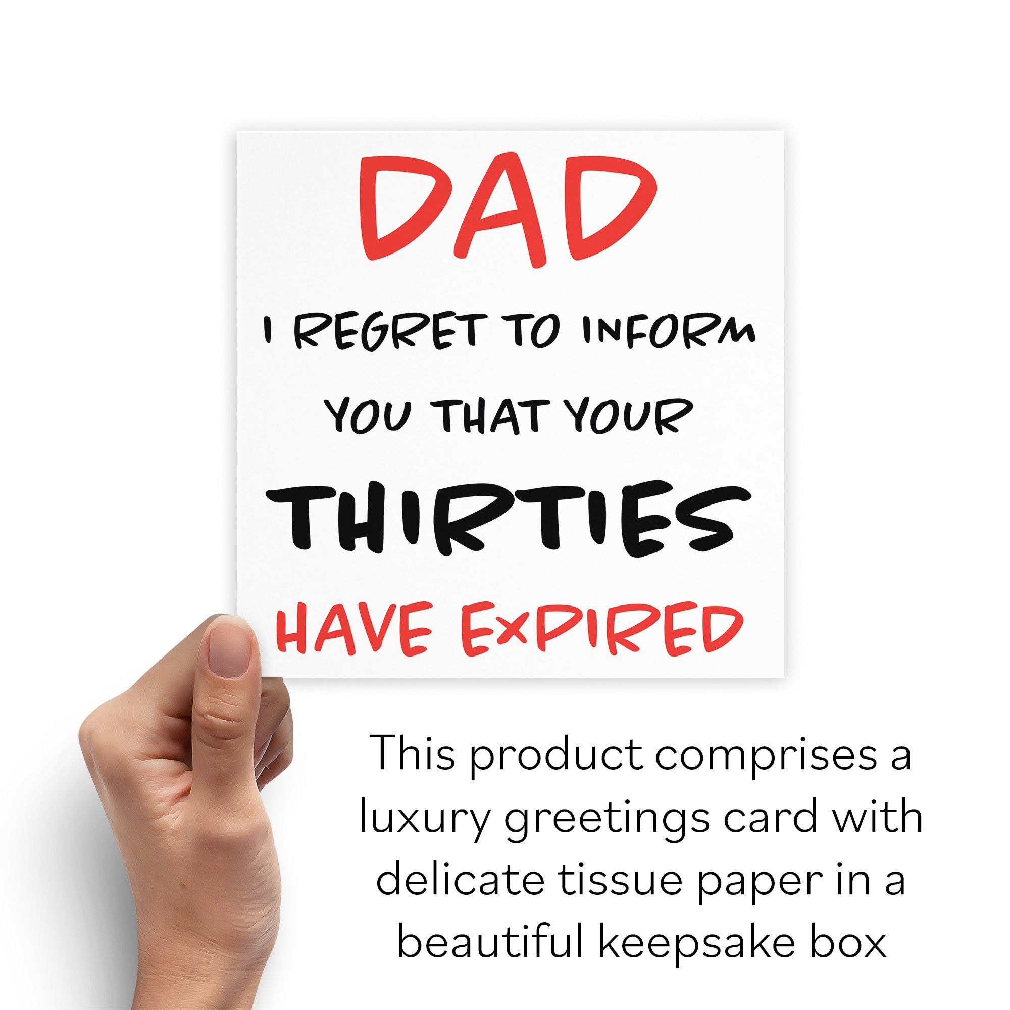 Boxed 40th Dad Humorous Birthday Card Retro - Default Title (B0D5RQV613)