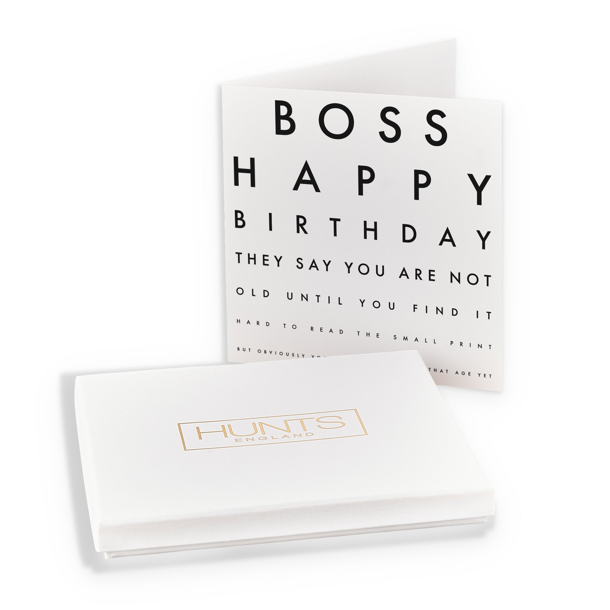 Boxed Boss Funny Eye Sight Birthday Card Letters - Default Title (B0D5RSG2K3)