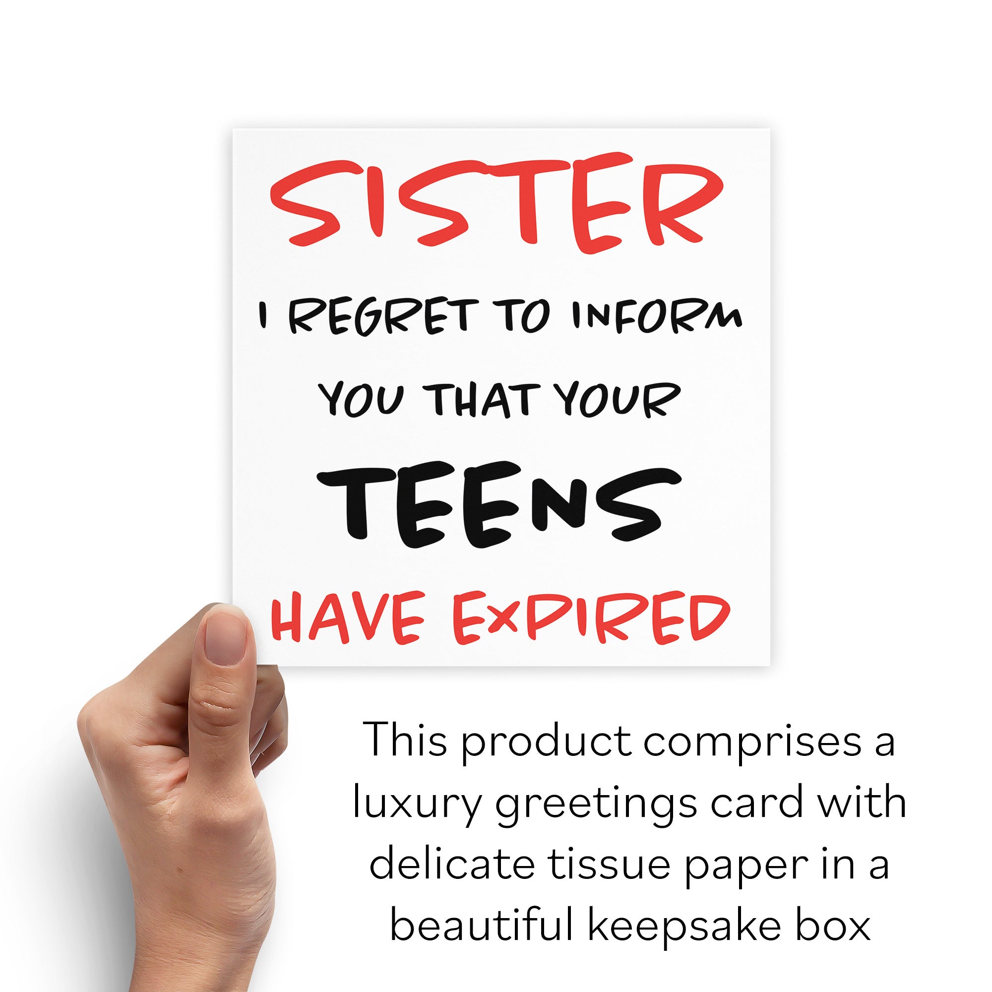 Boxed 20th Sister Humorous Birthday Card Retro - Default Title (B0D5RVKL1D)