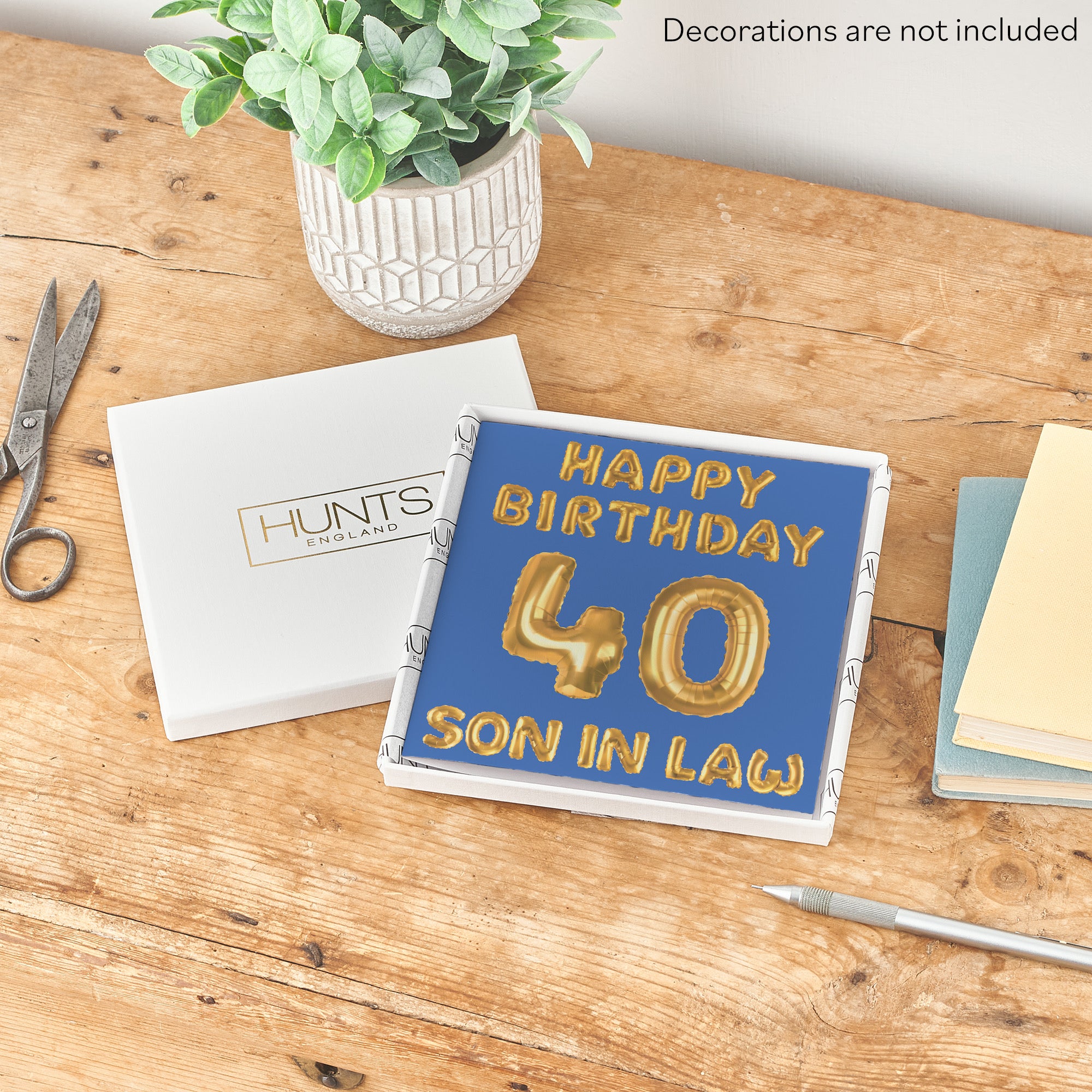 Boxed 40th Son In Law Birthday Card Balloon - Default Title (B0D5RVKZTW)