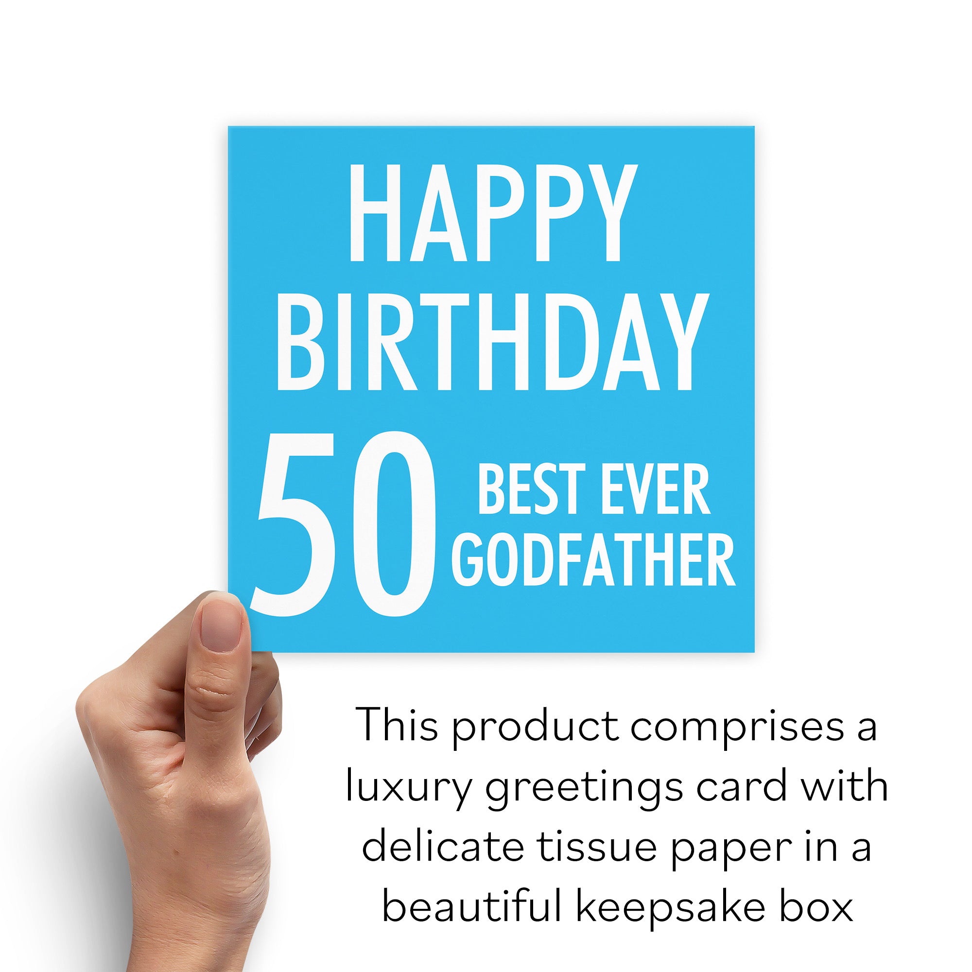 Boxed 50th Godfather Birthday Card Urban Colour - Default Title (B0D5RX1R41)