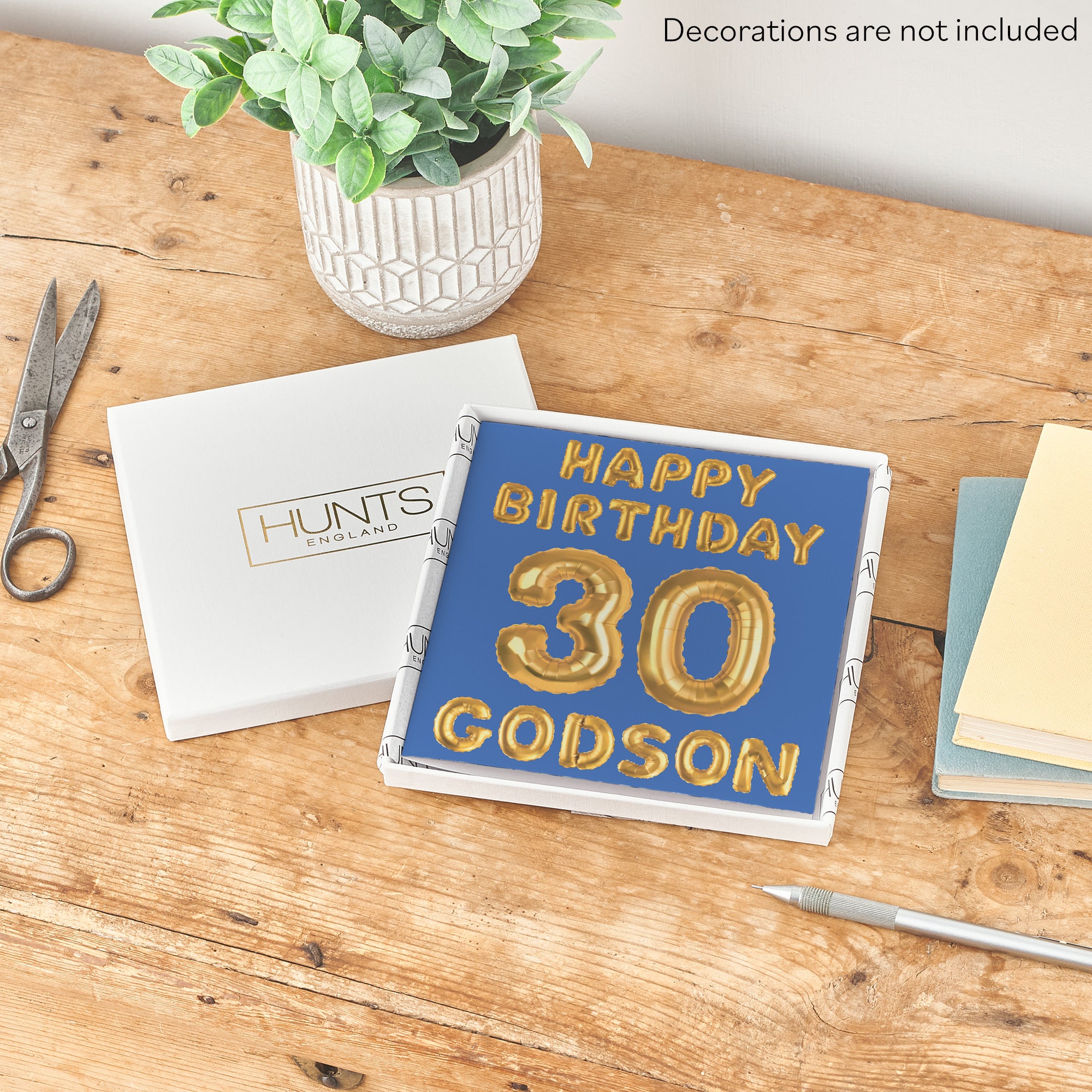 Boxed 30th Godson Birthday Card Balloon - Default Title (B0D5RZ7N2S)