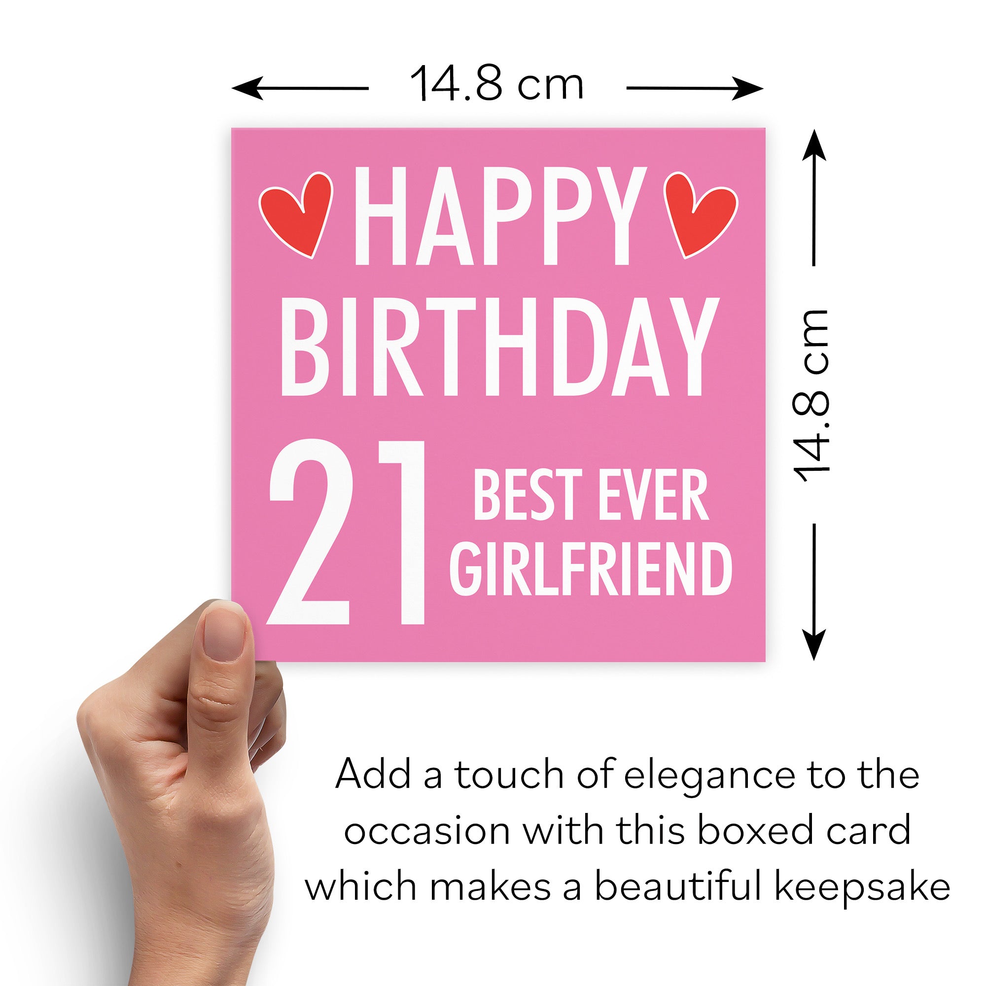 Boxed 21st Girlfriend Birthday Card Urban Colour - Default Title (B0D5RZ8GN4)