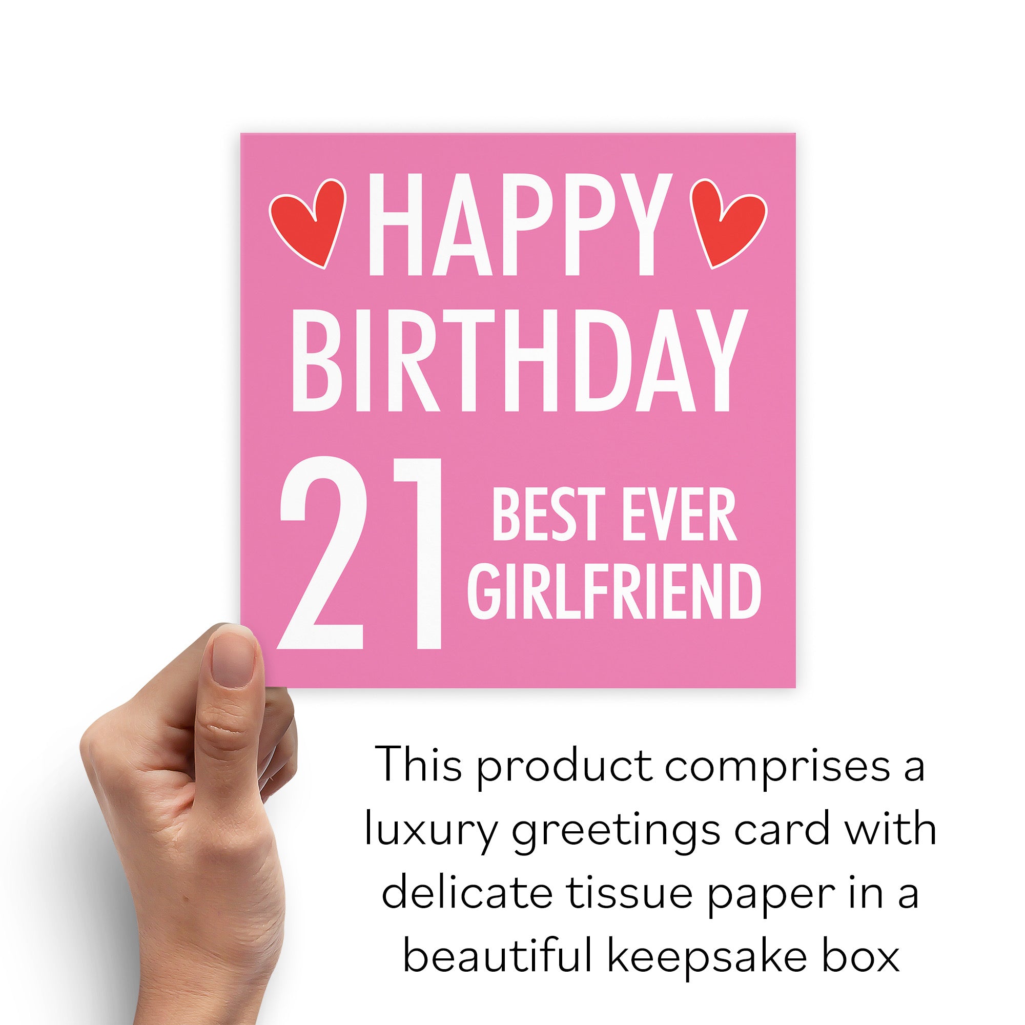 Boxed 21st Girlfriend Birthday Card Urban Colour - Default Title (B0D5RZ8GN4)