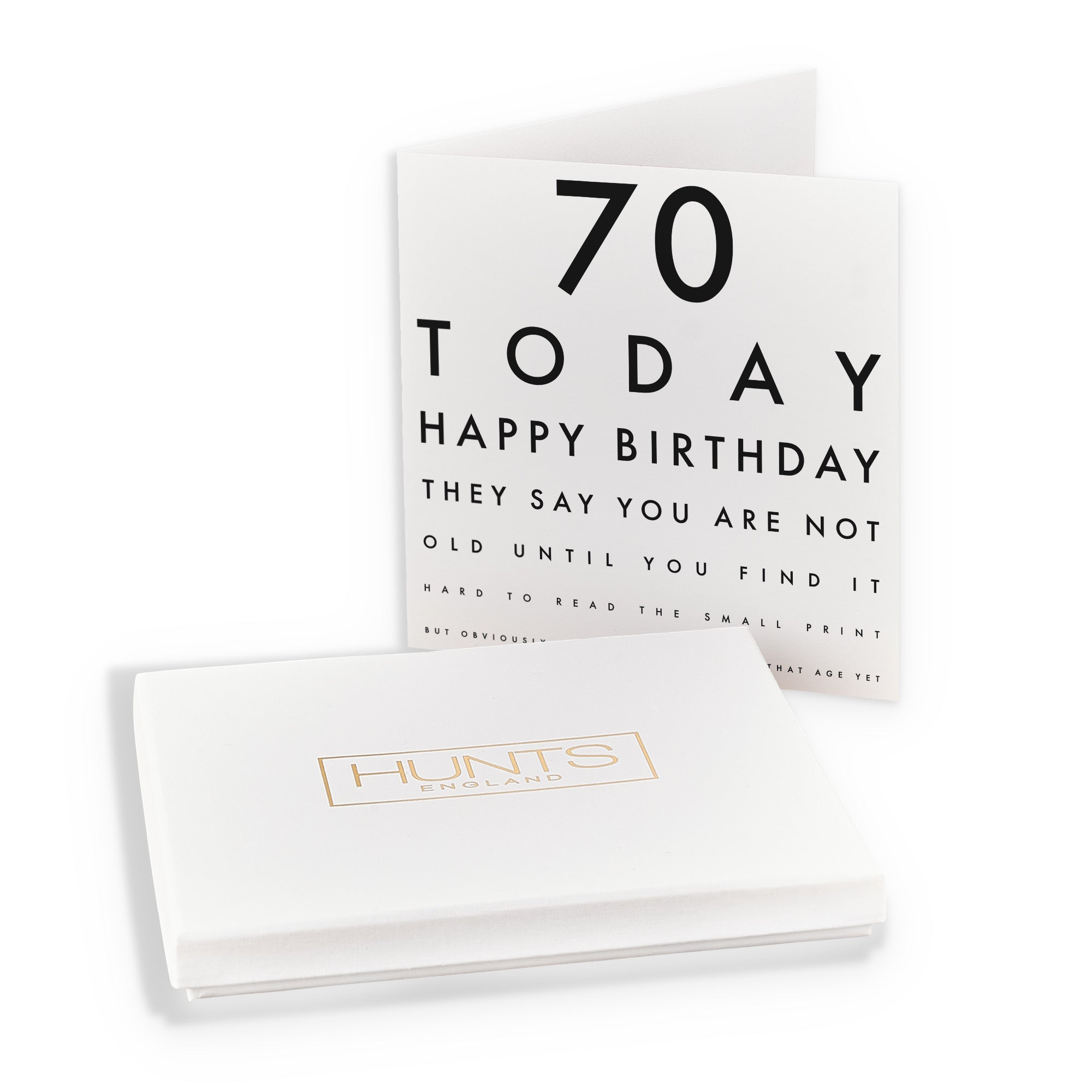 Boxed 70th Birthday Eye Sight Joke Card Letters - Default Title (B0D5RZ8L7C)