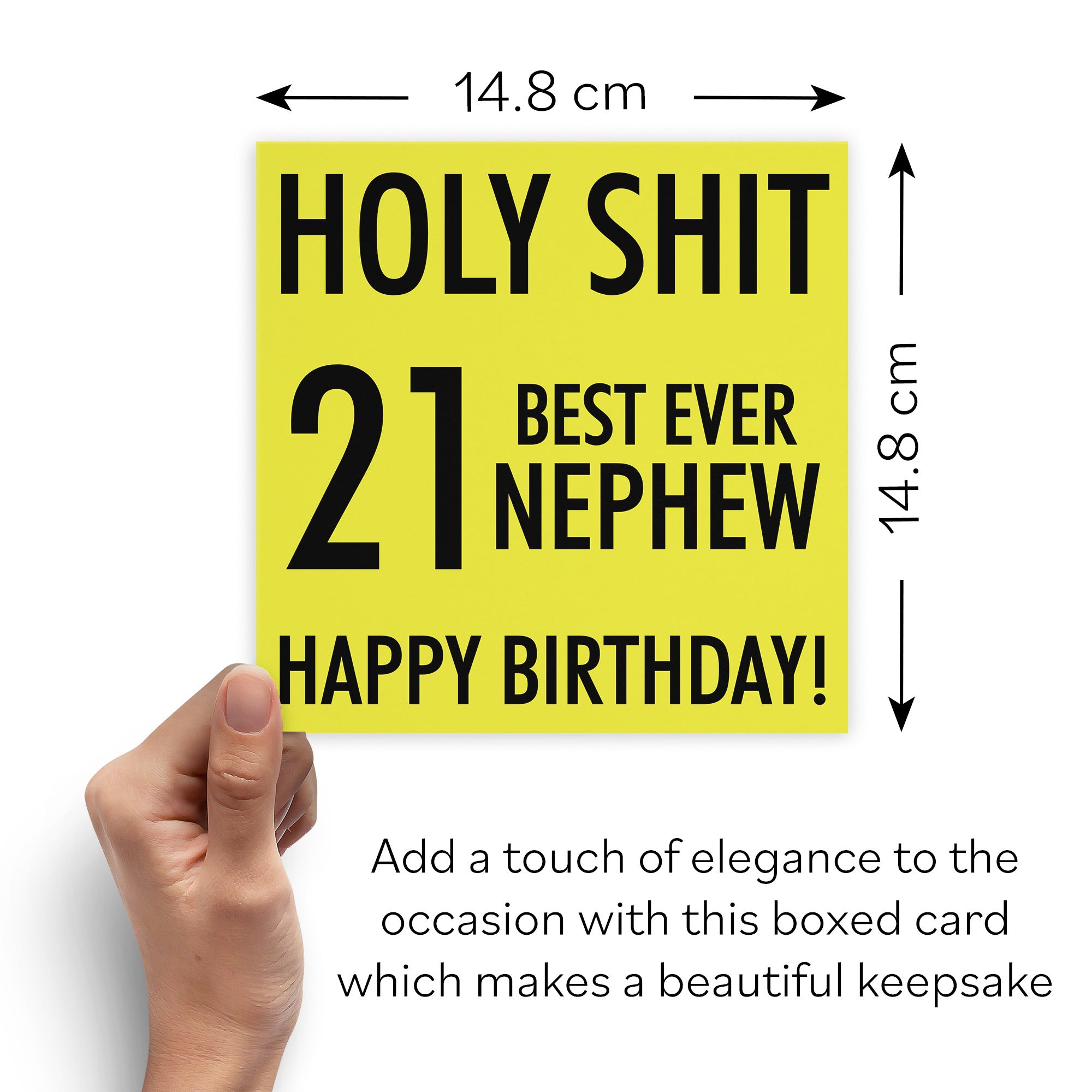 Boxed 21st Nephew Birthday Card Holy Shit - Default Title (B0D5RZ8L93)