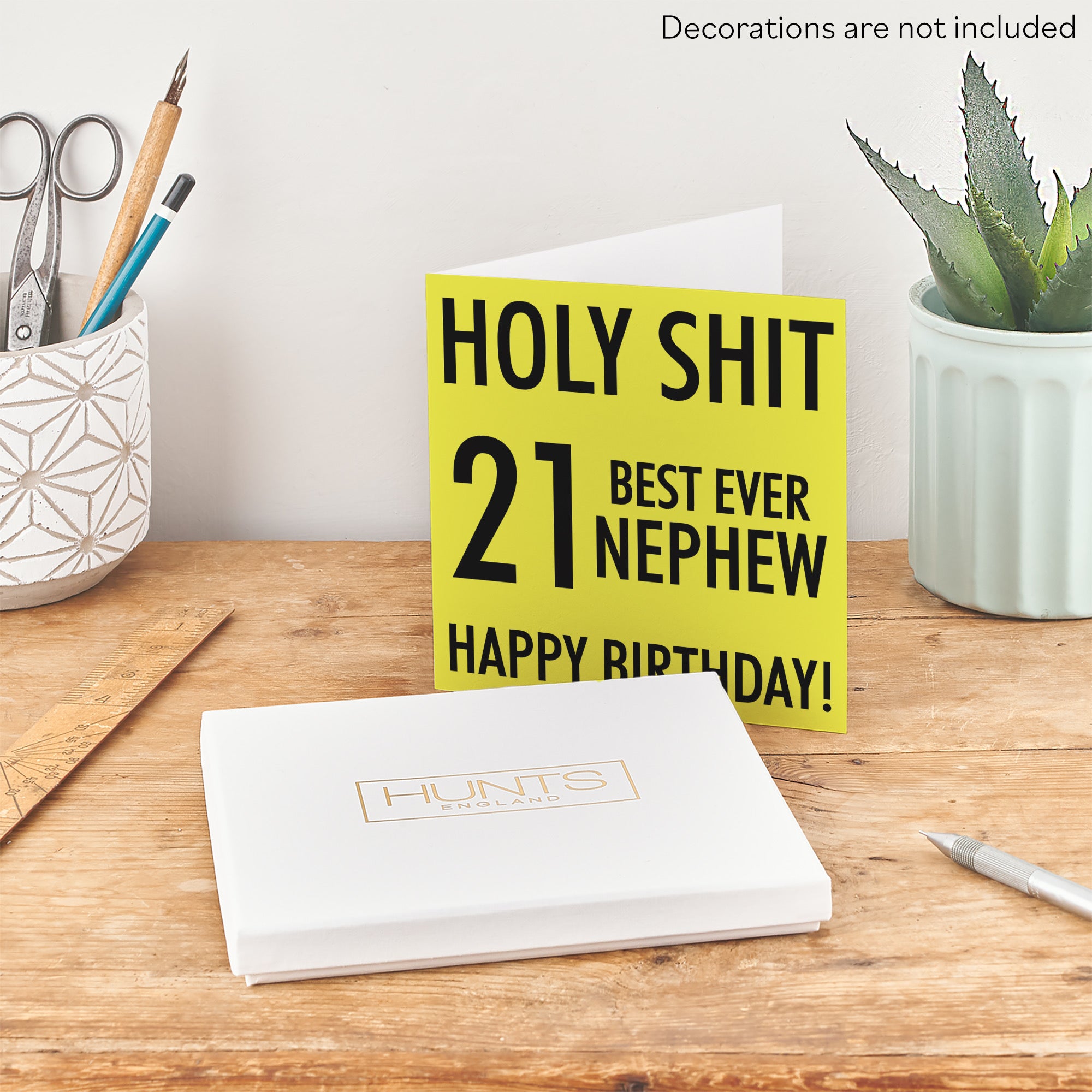 Boxed 21st Nephew Birthday Card Holy Shit - Default Title (B0D5RZ8L93)