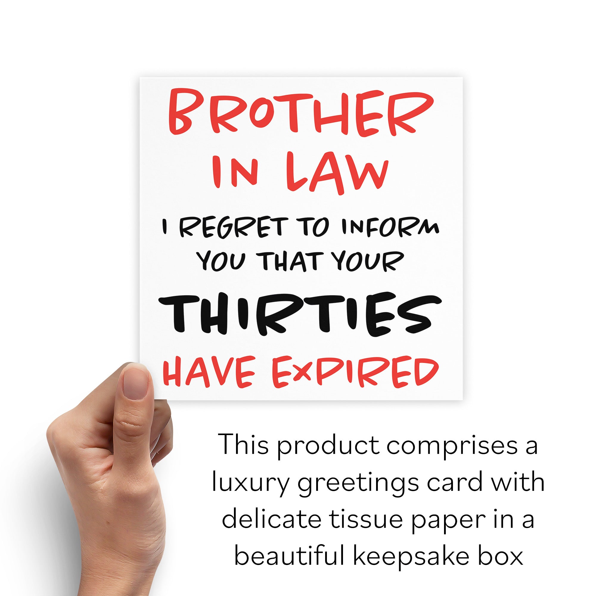 Boxed 40th Brother In Law Humorous Birthday Card Retro - Default Title (B0D5S15HLY)