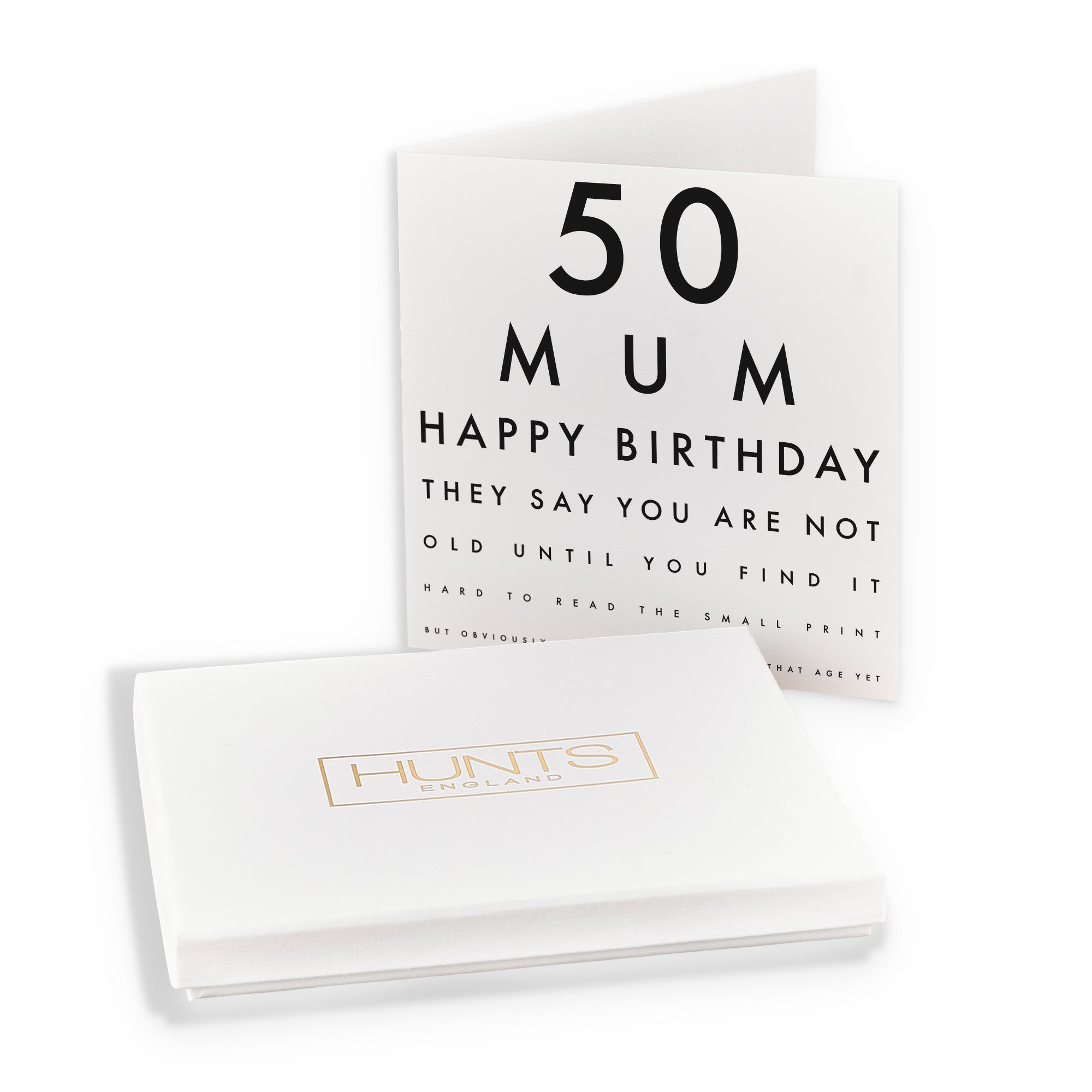 Boxed 50th Mum Eye Sight Joke Birthday Card Letters - Default Title (B0D5S1RFPL)