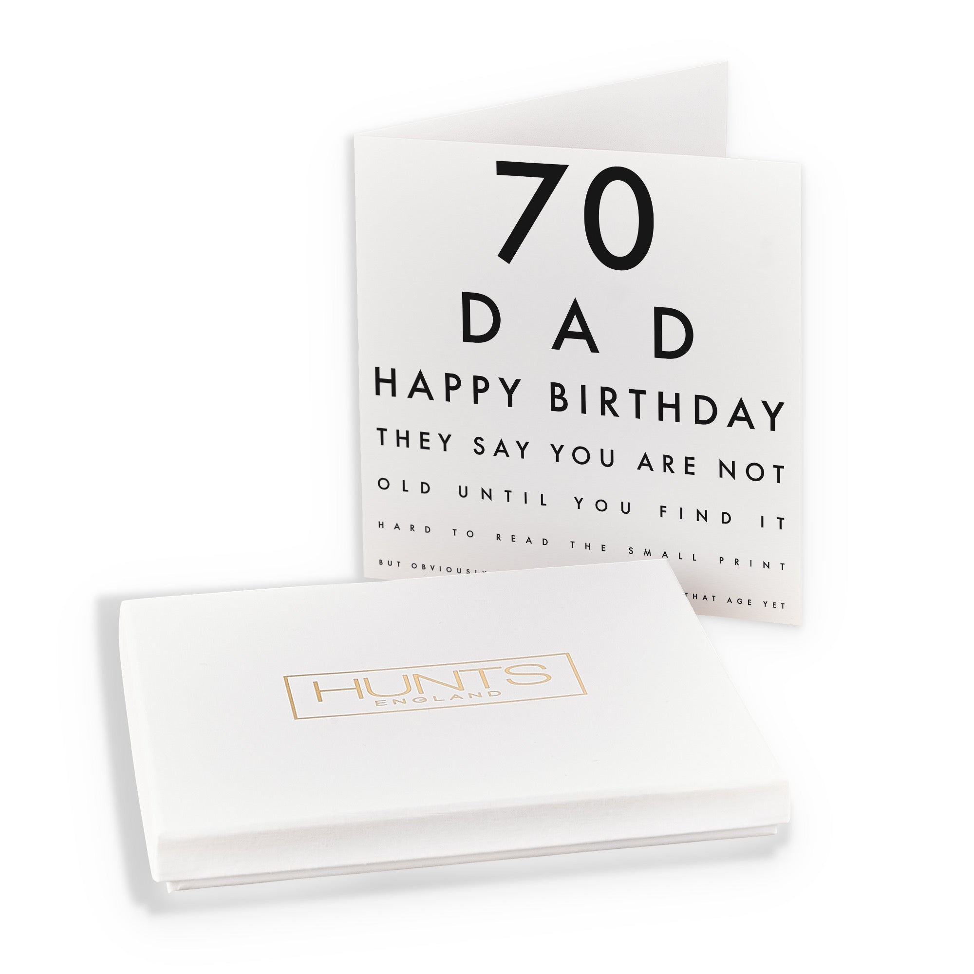 Boxed 70th Dad Eye Sight Joke Birthday Card Letters - Default Title (B0D5S1RL2F)