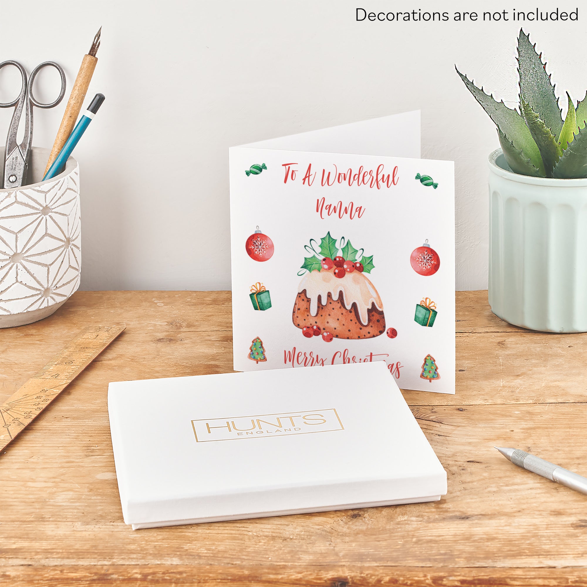 Boxed Nanna Christmas Pudding Card - Default Title (B0D5S34ML3)