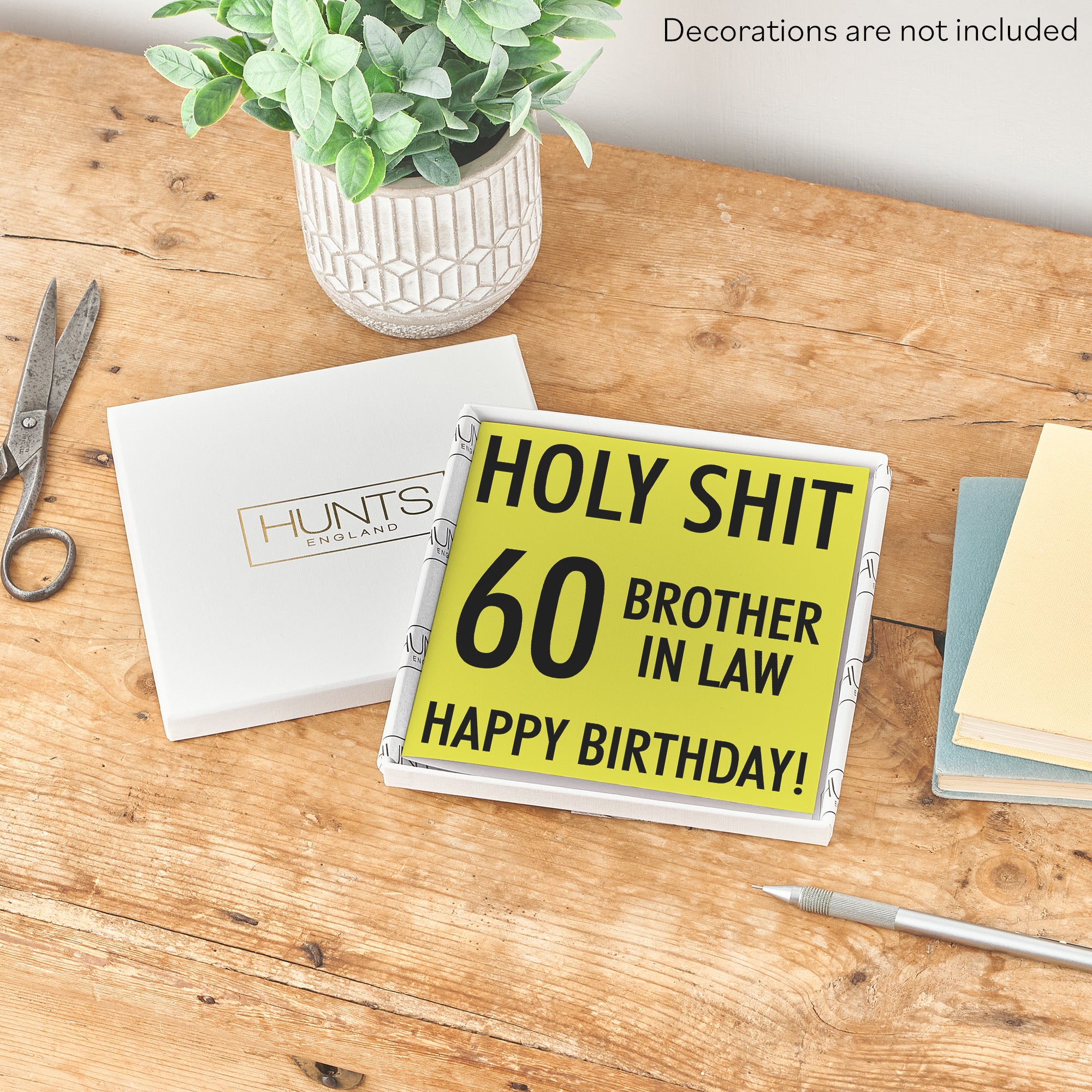 Boxed 60th Brother In Law Birthday Card Holy Shit - Default Title (B0D5S3C8DM)