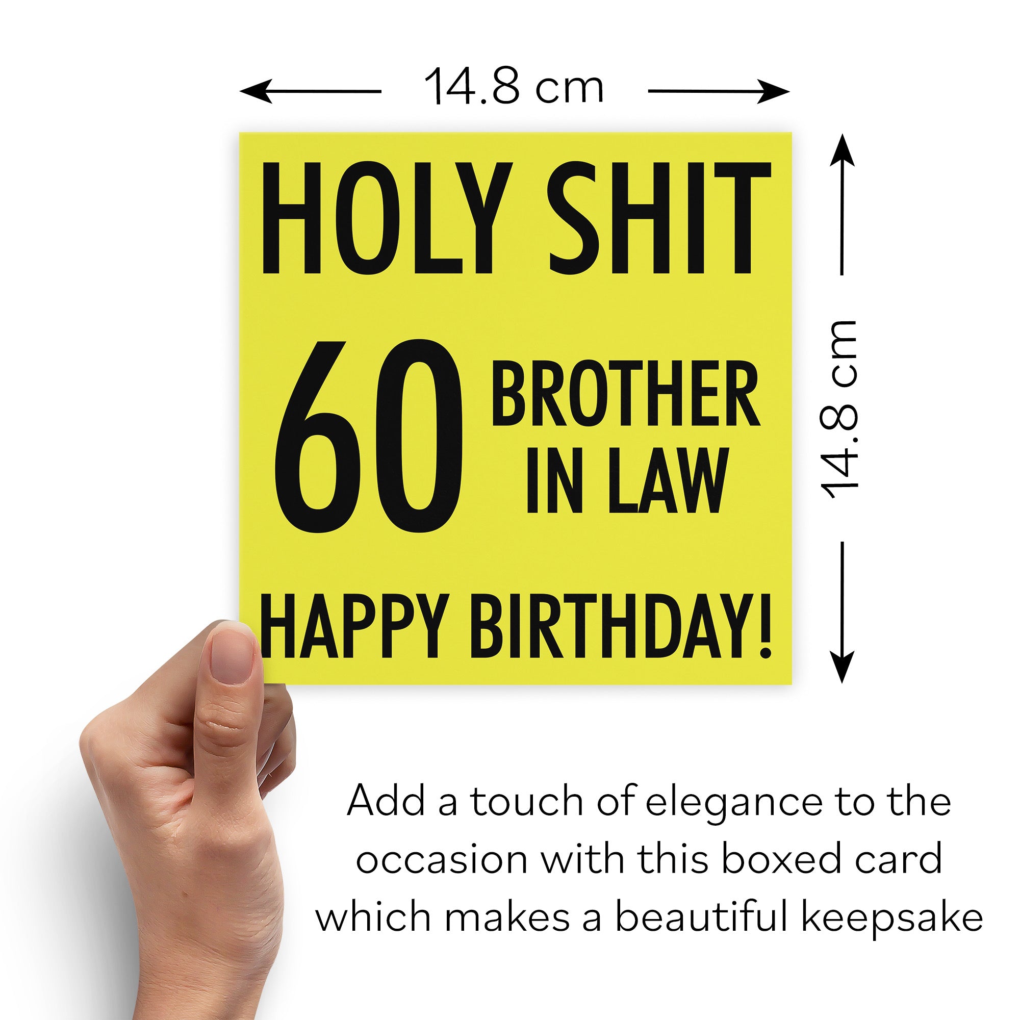 Boxed 60th Brother In Law Birthday Card Holy Shit - Default Title (B0D5S3C8DM)