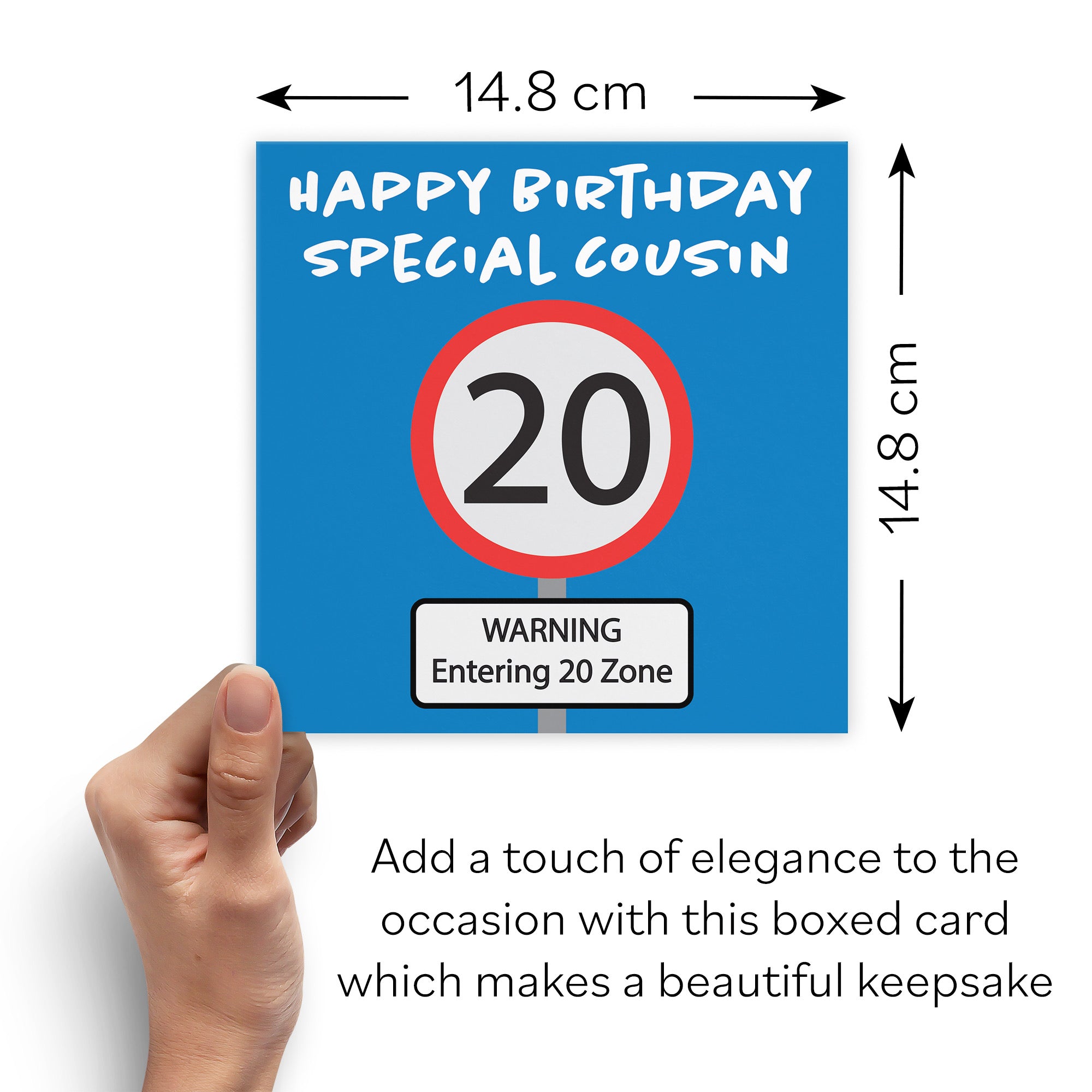 Boxed 20th Cousin Birthday Card Road Sign - Default Title (B0D5S4ZGZZ)