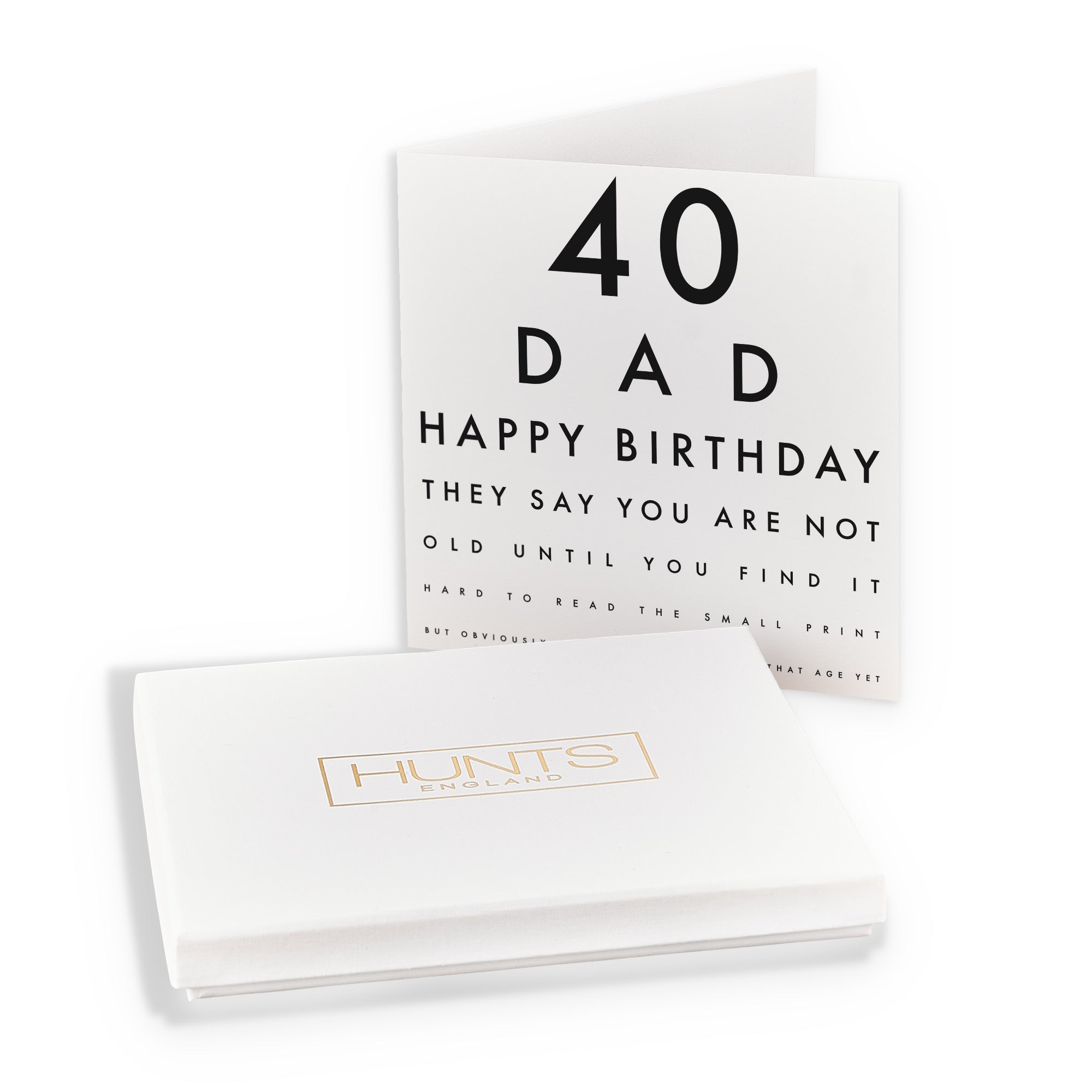 Boxed 40th Dad Eye Sight Joke Birthday Card Letters - Default Title (B0D5S51DT5)