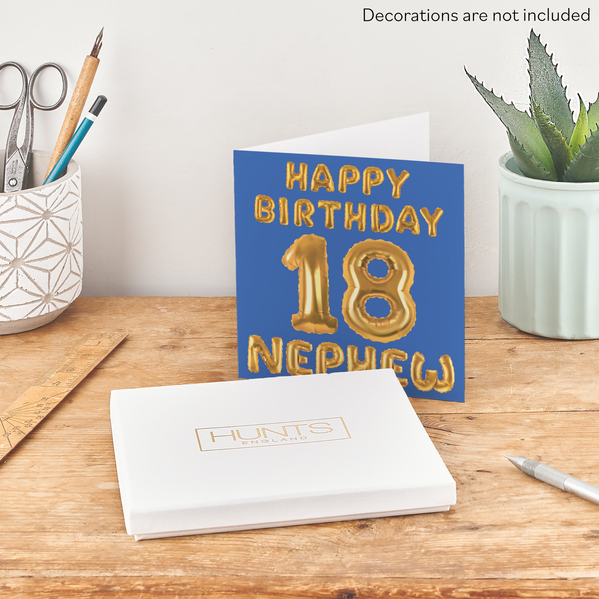 Boxed 18th Nephew Birthday Card Balloon - Default Title (B0D5S51JTF)